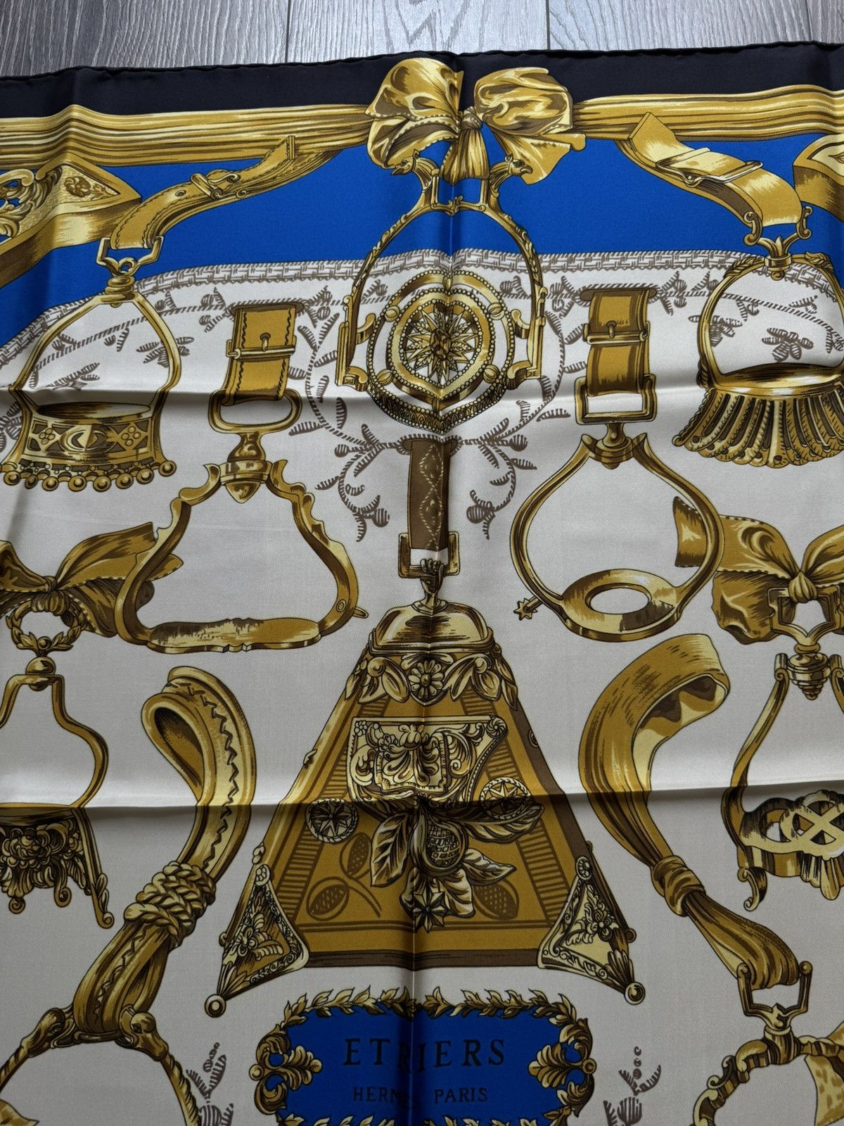 Hermes Hermès Etriers silk scarf by Françoise de la Perrière 1964y Size ONE SIZE - 7 Thumbnail