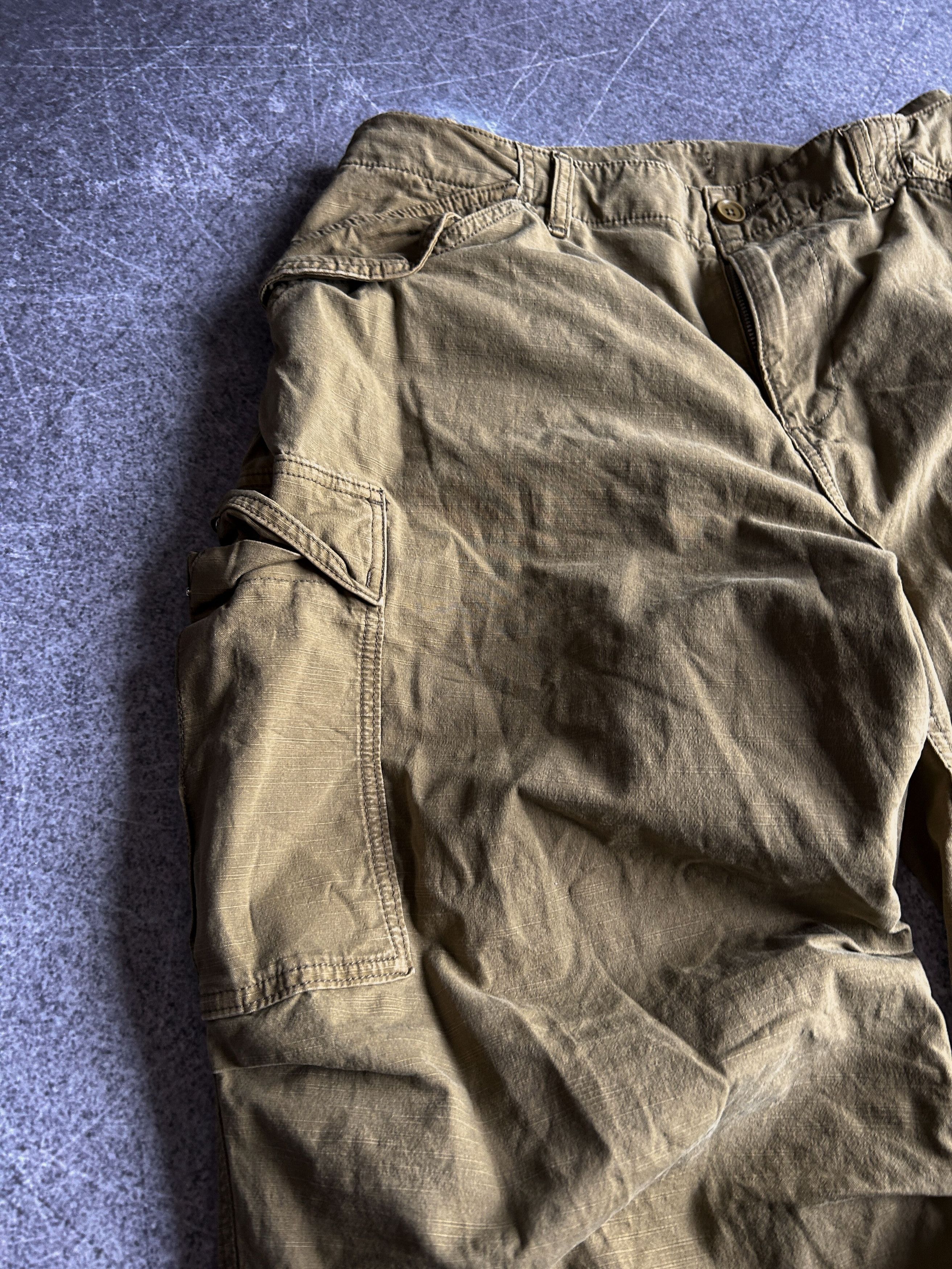Japanese Brand VTG Rick Owens Junya Watanabe Style Washed Cargo Jeans 90s Size US 34 / EU 50 - 8 Thumbnail