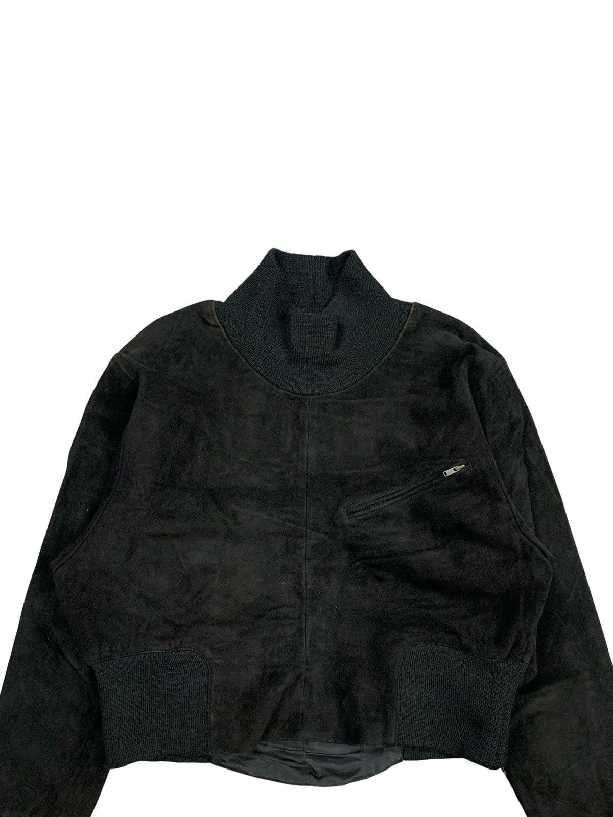 Issey Miyake “SAMPLE” 1980s Tete Homme - Suede Leather Top Size US S / EU 44-46 / 1 - 7 Thumbnail