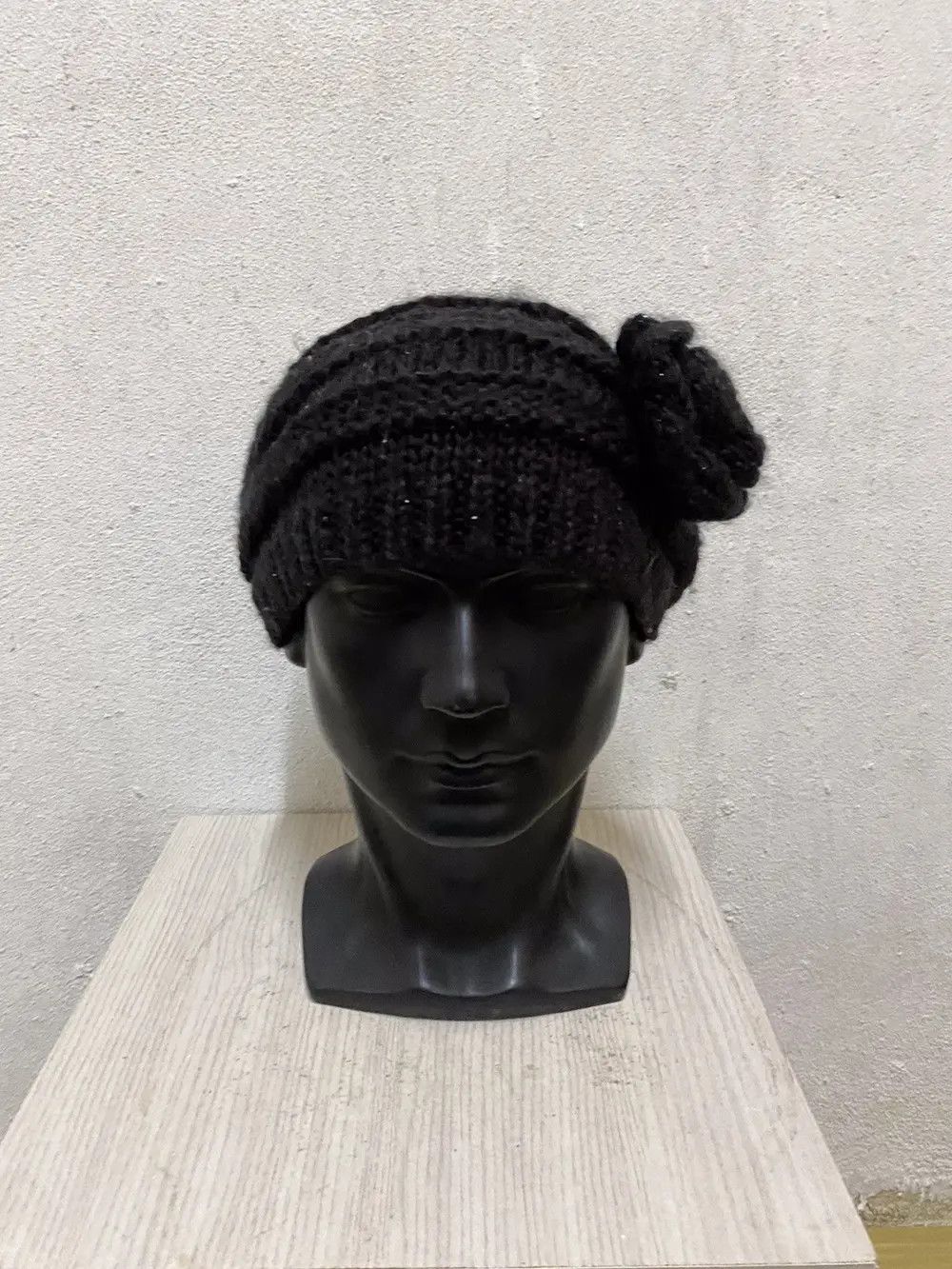 Vintage Japanese Brand Crochet Beanie Hat Size ONE SIZE - 2 Thumbnail