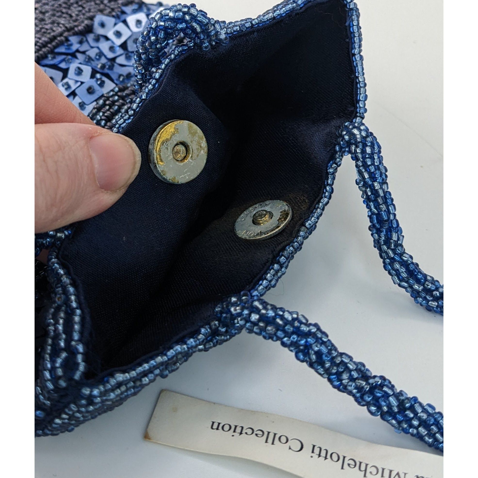 Other Hand-Beaded Blue Shoulder Bag By Giuliana Michelotti With Sn Size ONE SIZE - 7 Thumbnail