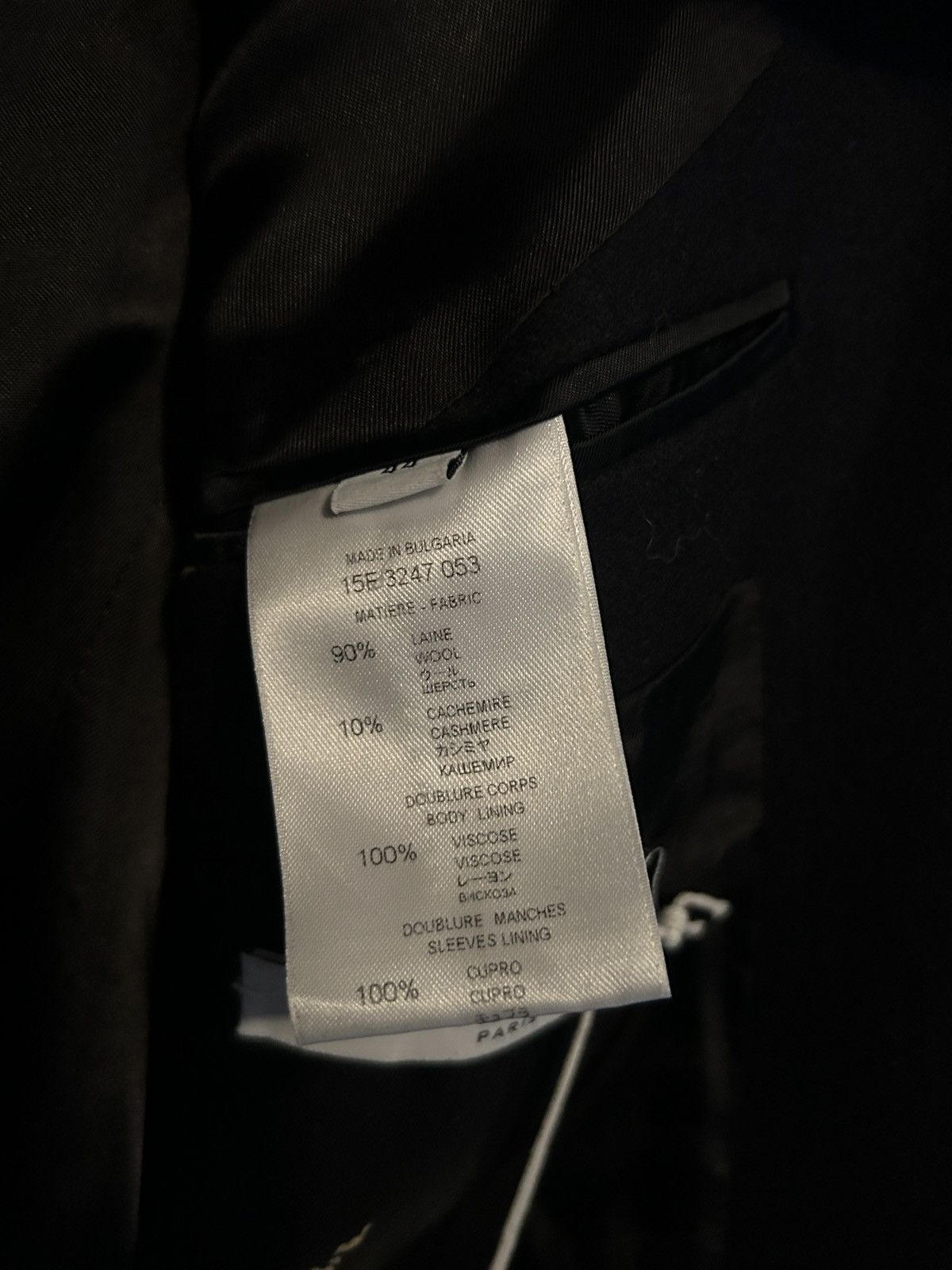 Givenchy Givenchy Wool Cashmere Black Suit Slim Blazer $2498 Size 34S - 10 Thumbnail
