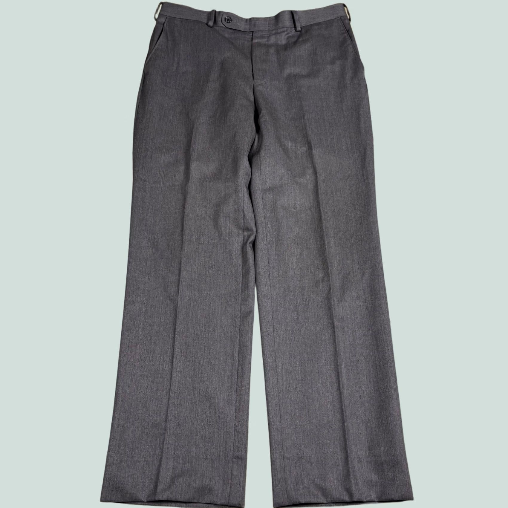 Vintage Executive Collection Tom James Pants Mens 34x32 Dress Wool Classic Preppy Gray City Size US 34 / EU 50 - 1 Thumbnail