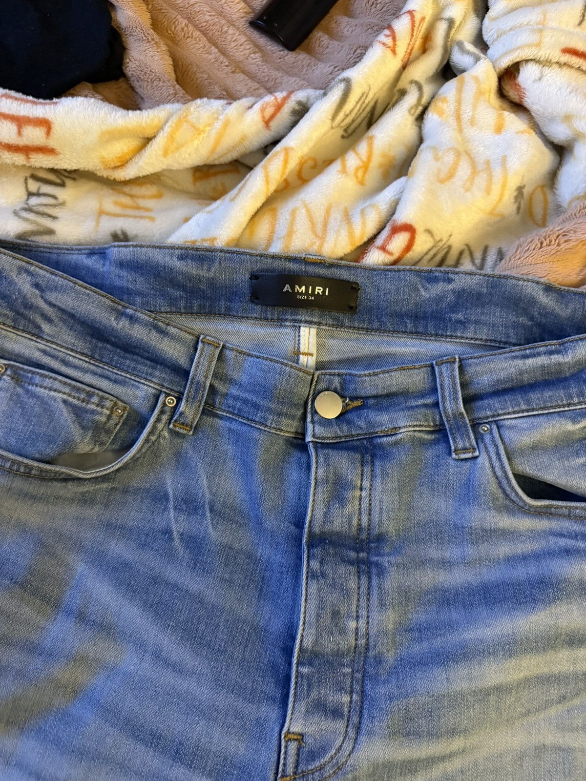 Amiri Amiri Gun shot jeans Size US 34 / EU 50 - 2 Thumbnail