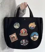 Japanese Brand Fashion y2k patches canvas shoulder messenger bag vintage Size ONE SIZE - 3 Thumbnail
