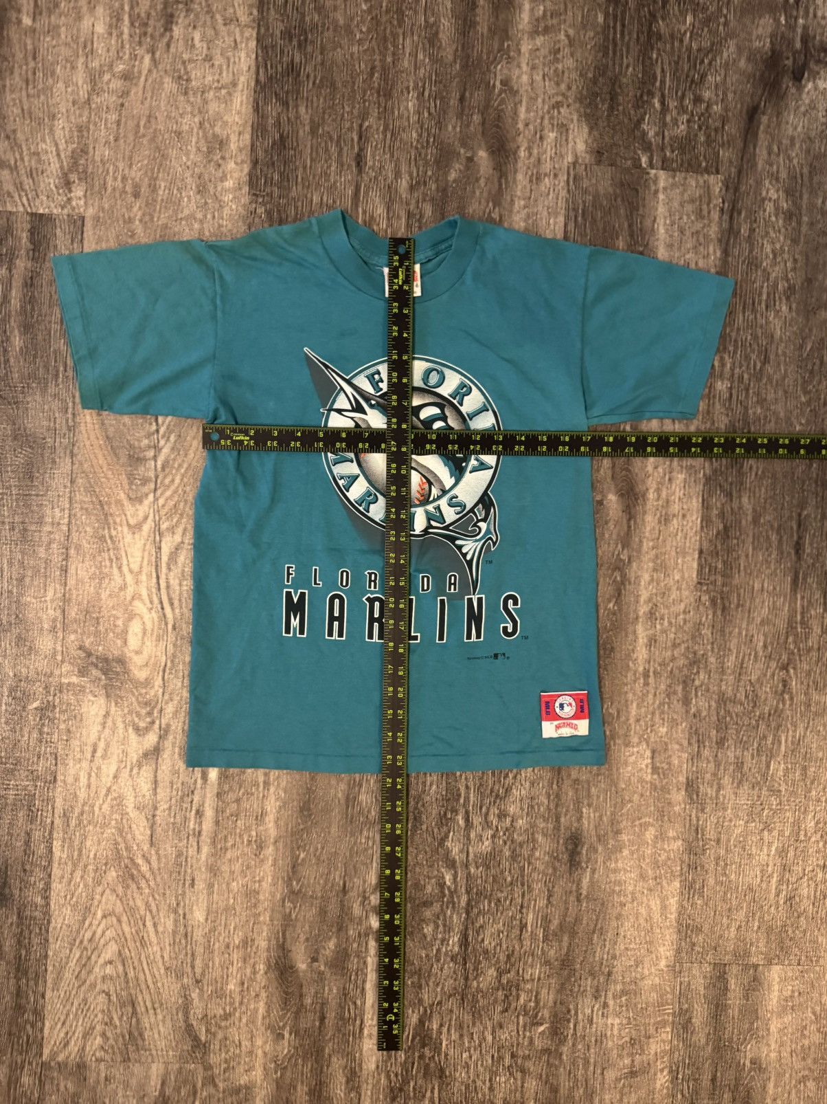 Nutmeg Vintage 90s Nutmeg Florida Marlins MLB tee Youth Large Size US S / EU 44-46 / 1 - 4 Thumbnail