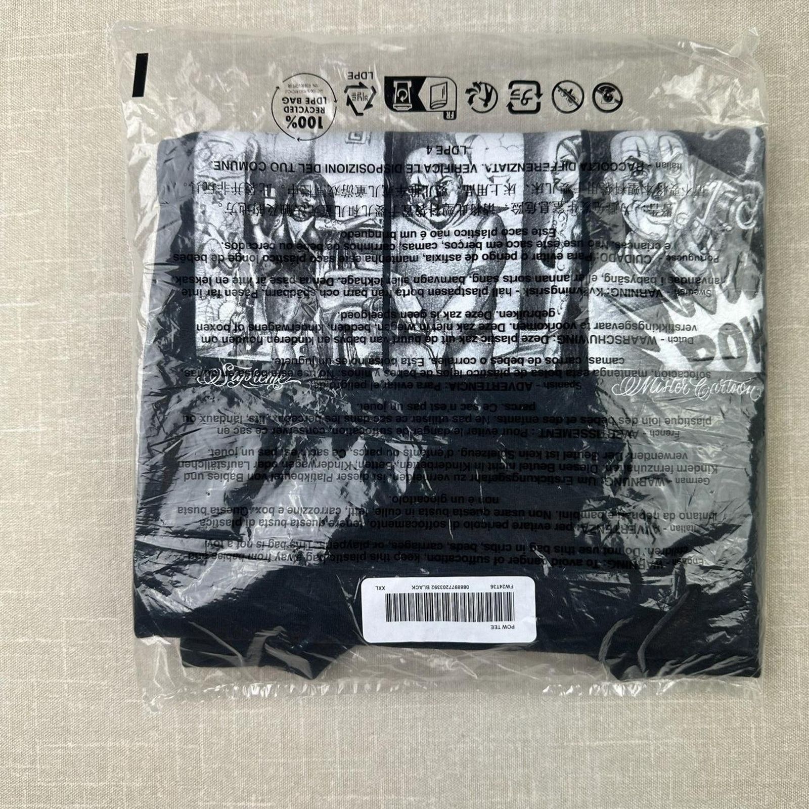 Supreme Supreme x Mister Cartoon “Pow” T Shirt in Black XXL Size US XXL / EU 58 / 5 - 3 Thumbnail