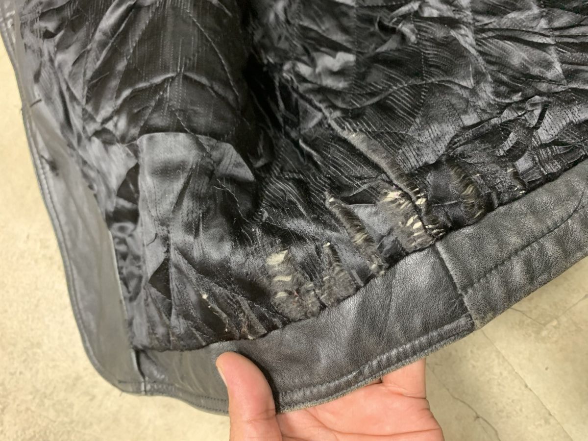 Kenzo Kenzo Jeans Vintage Distressed Leather Jacket Size US XL / EU 56 / 4 - 16 Thumbnail