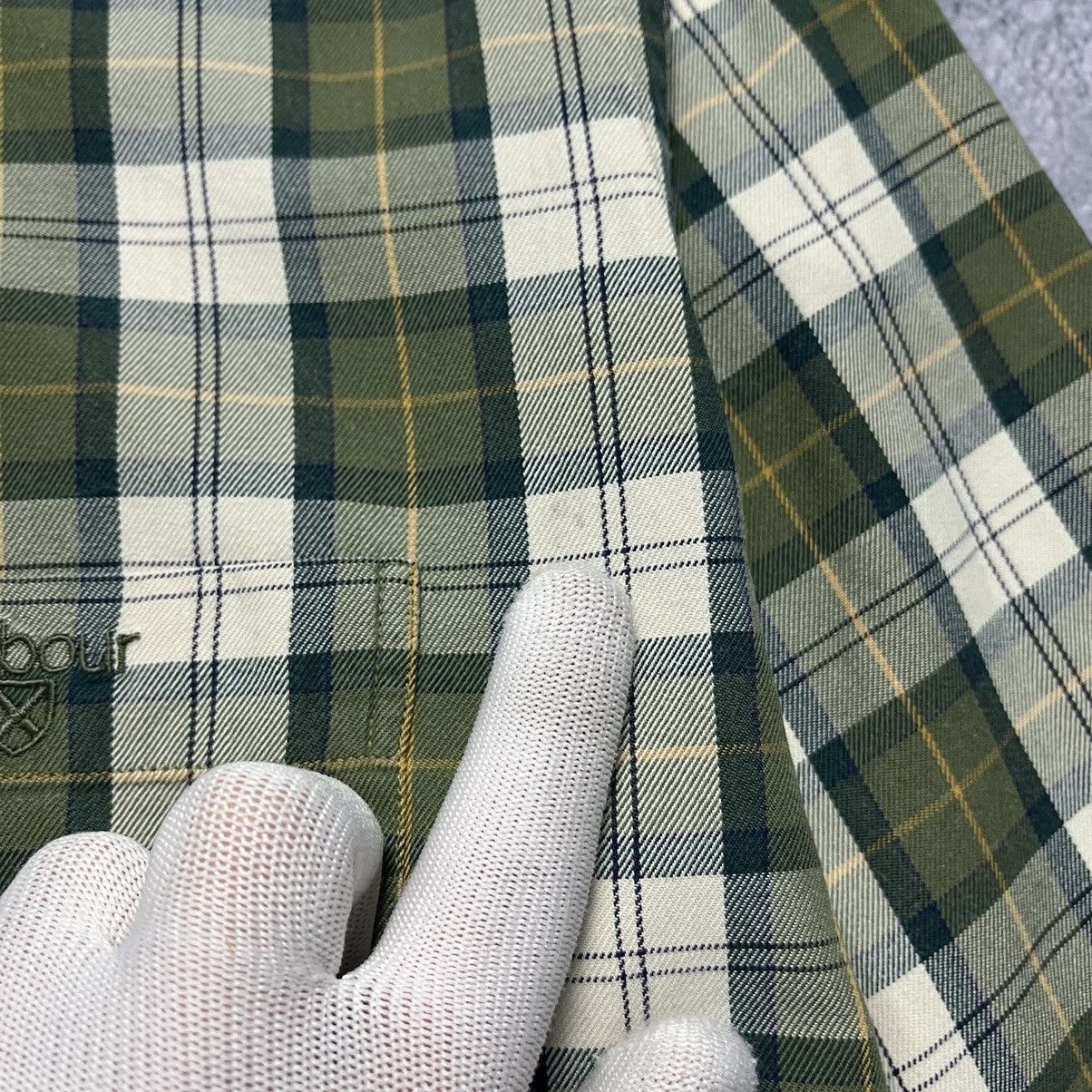 Barbour × Designer Vintage Barbour Checkered Flannel Shirt Luxury Button Down Size US M / EU 48-50 / 2 - 8 Thumbnail