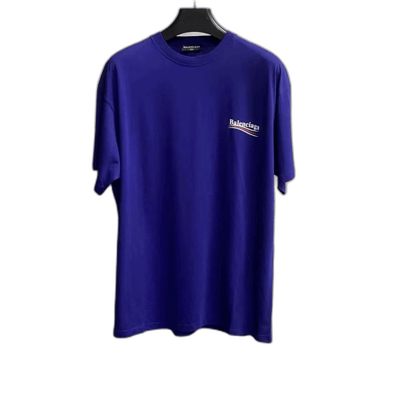 Balenciaga Balenciaga Blue Logo Short Sleeve T-Shirt Size US M / EU 48-50 / 2 - 1 Thumbnail
