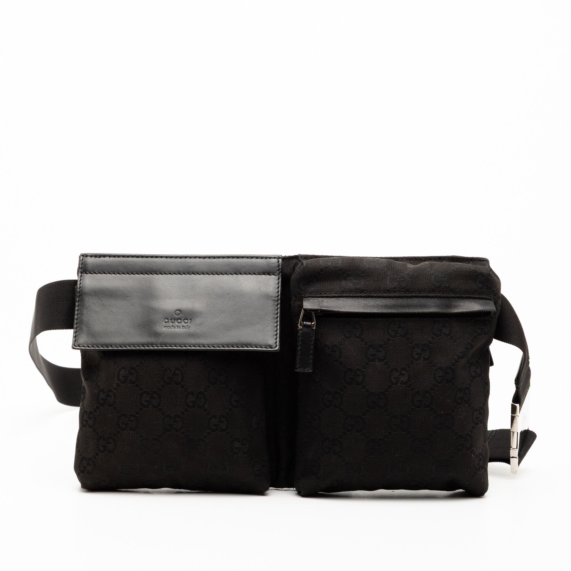 Gucci Gucci GG Canvas Double Pocket Belt Bag Size ONE SIZE - 1 Thumbnail
