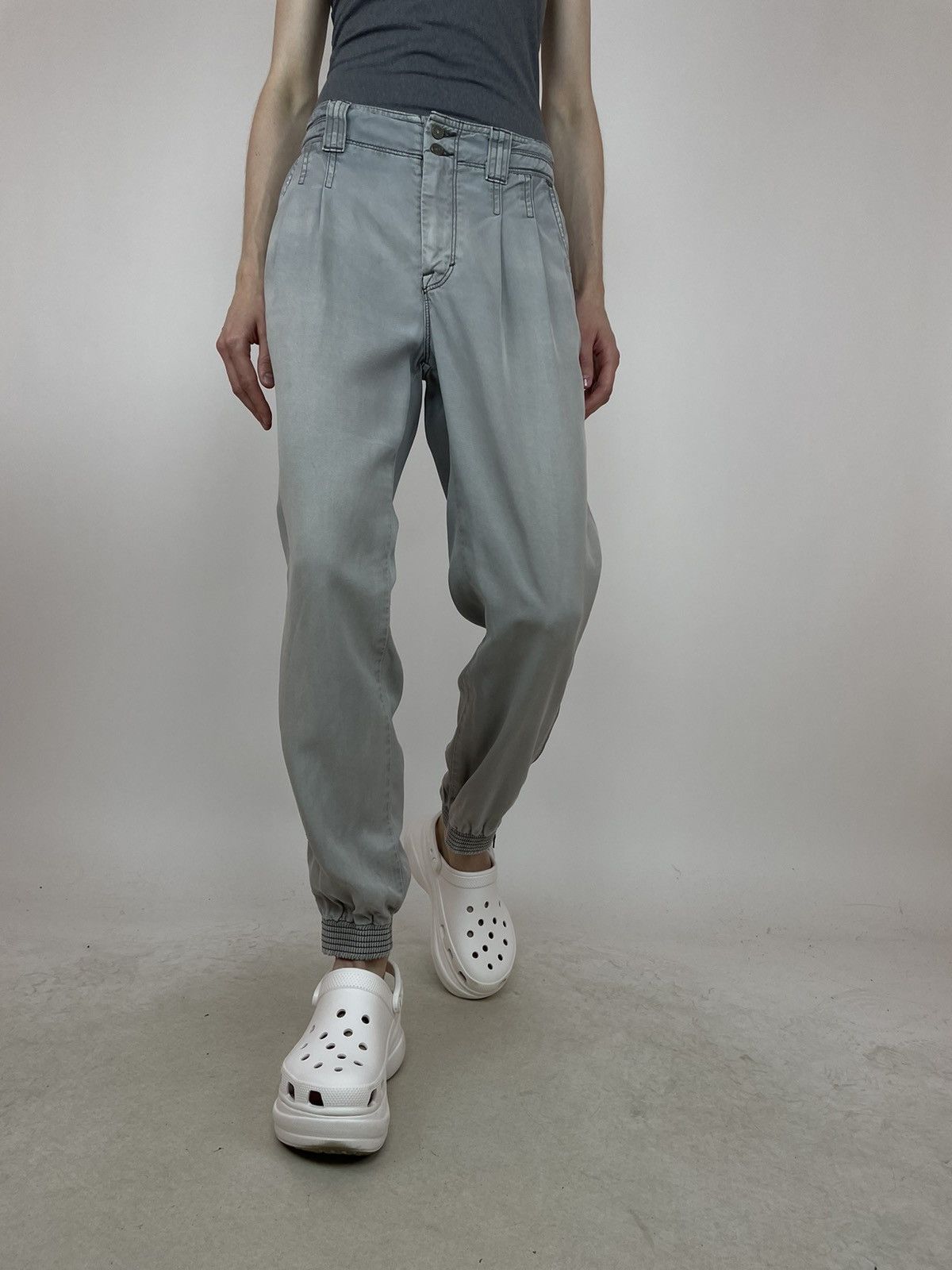 7 For All Mankind For All Mankind Joggers Pants Lyocell Washed Grey size 32 Size 28" / US 6 / IT 42 - 3 Thumbnail