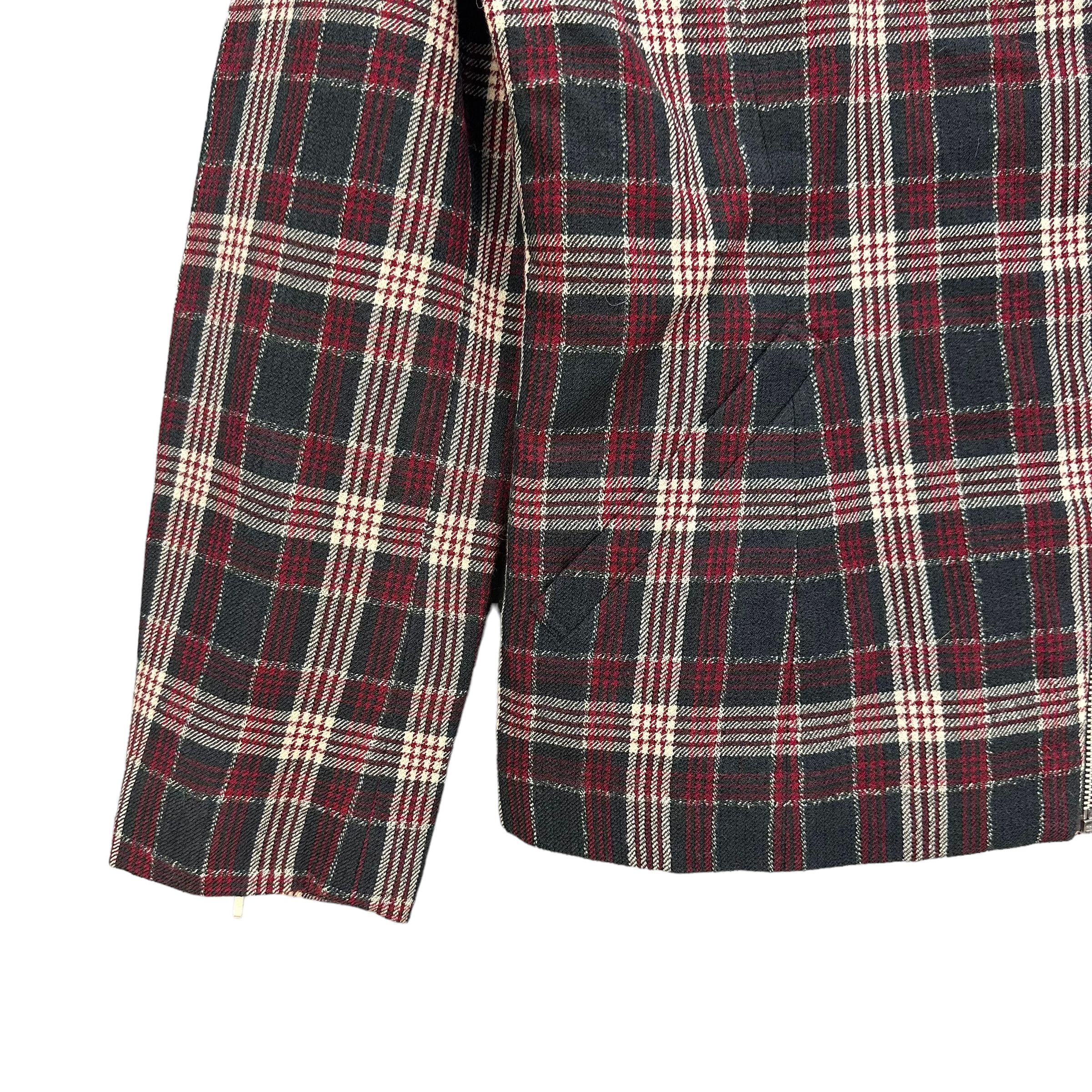 Cacharel CACHAREL TARTAN ASYMMETRICAL JACKET #7837-181 Size S / US 4 / IT 40 - 4 Thumbnail