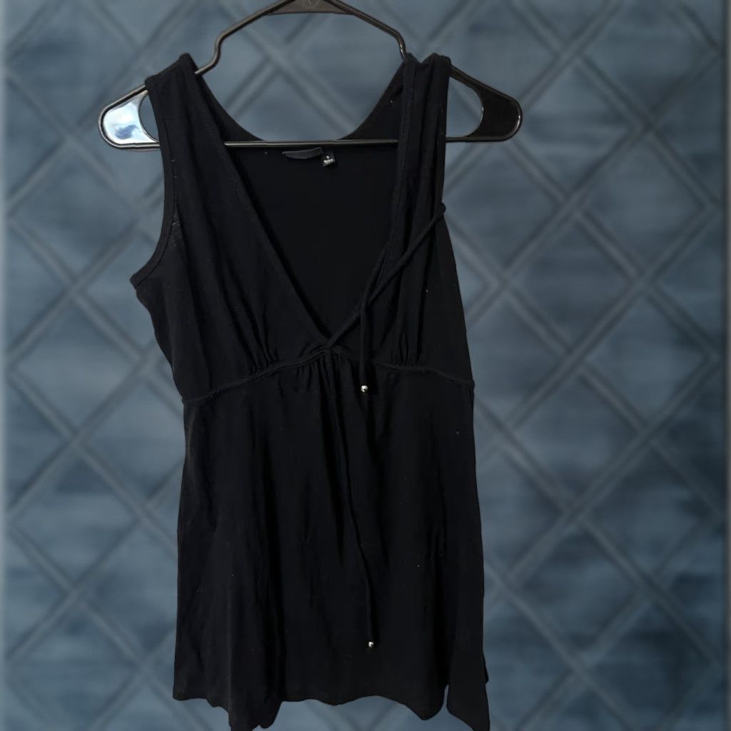 Apt. 9 Apt. 9 Solid Black Fit Scoop Neck Sleeveless Tank Dress S Red Women's Tank Dress Short Dress Bodice Lined 90s? Size S / US 4 / IT 40 - 1 Thumbnail