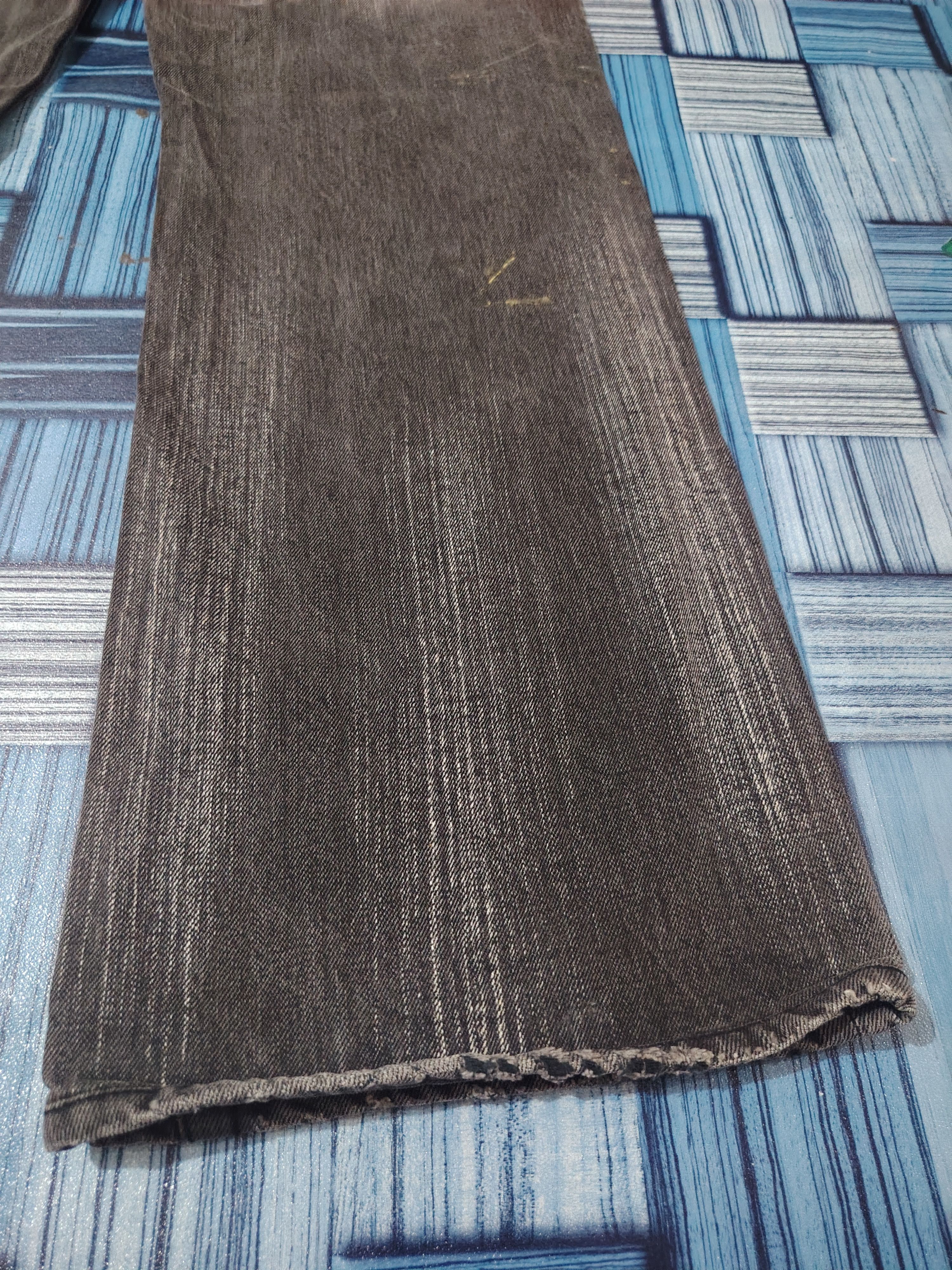 If Six Was Nine Buckaroo Distressed Denim Flared Jeans Baggy Style Buckle Size US 31 - 21 Thumbnail