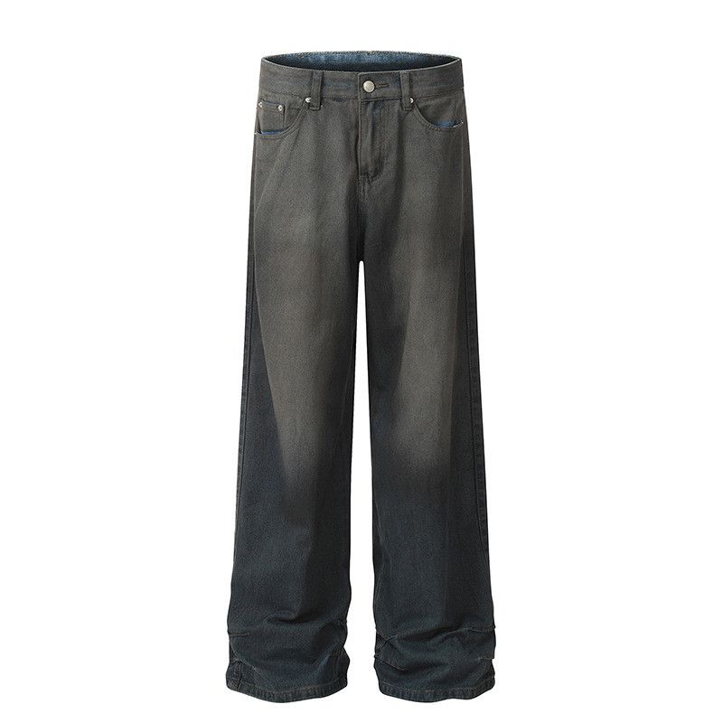 Jean American retro distressed washed stained men's jeans Size US 32 / EU 48 - 1 Thumbnail