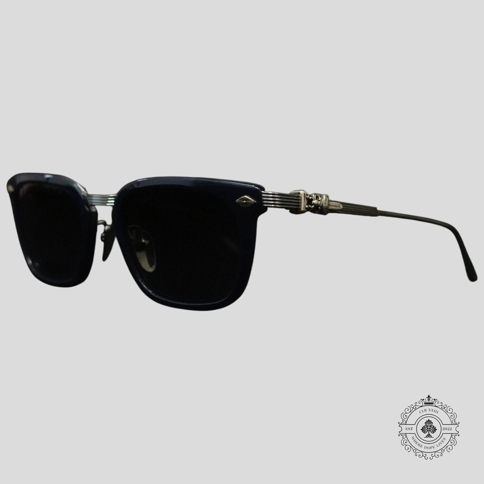 Chrome Hearts Chrome Hearts Overpoked Sunglasses in Silver/Blue Size ONE SIZE - 1 Thumbnail