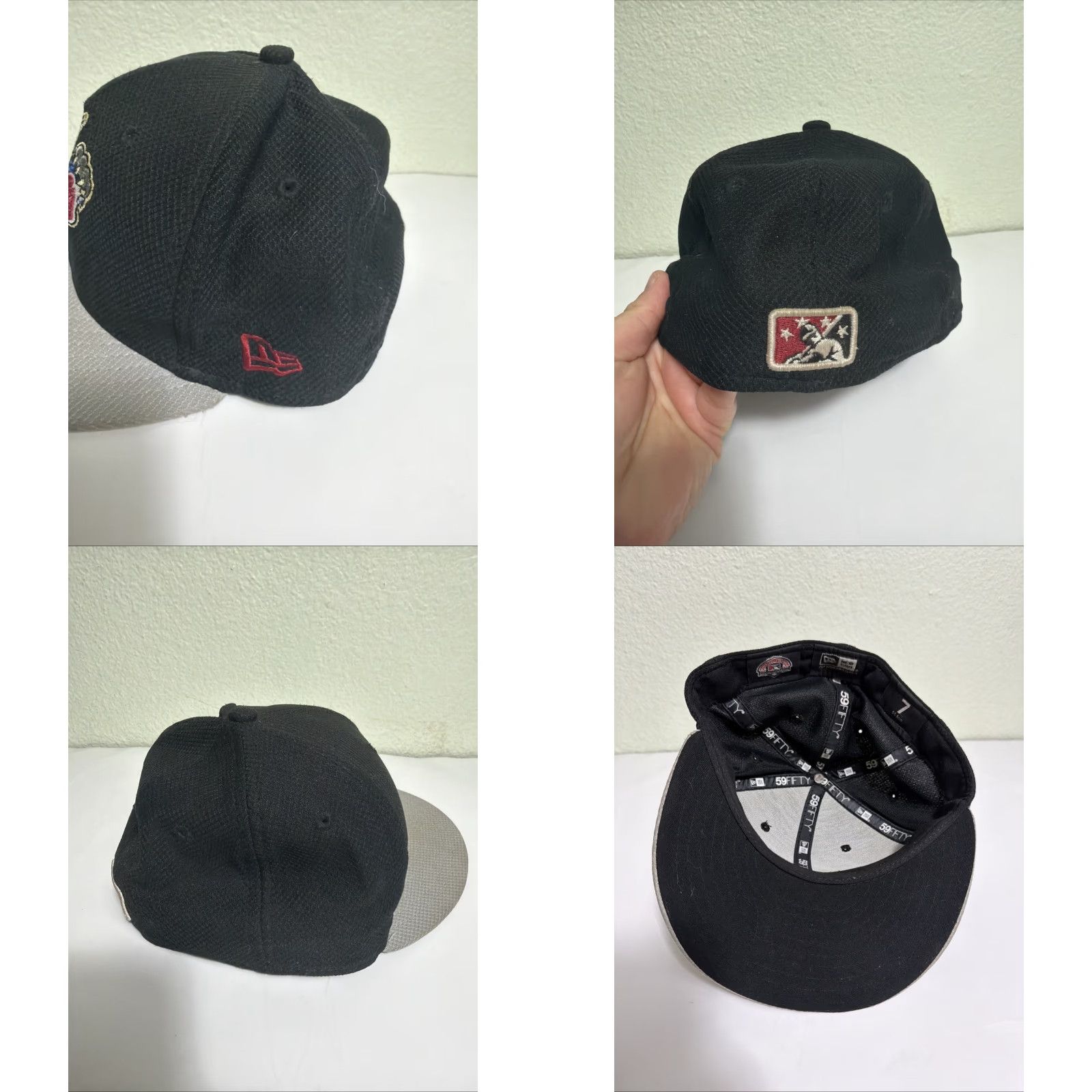 New Era New Era 59fifty Sacramento Rivercats Fitted Baseball Hat Size 7 Black Gray Men Men Baseball Cap Size ONE SIZE - 8 Thumbnail