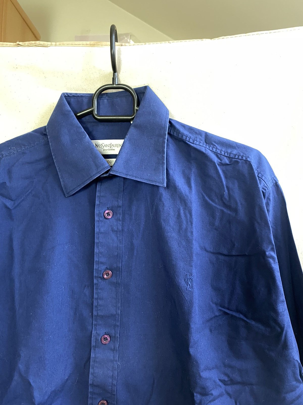 Vintage × Yves Saint Laurent Yves Saint Laurent Logo Vintage Button Shirt Size L Size US L / EU 52-54 / 3 - 1 Thumbnail