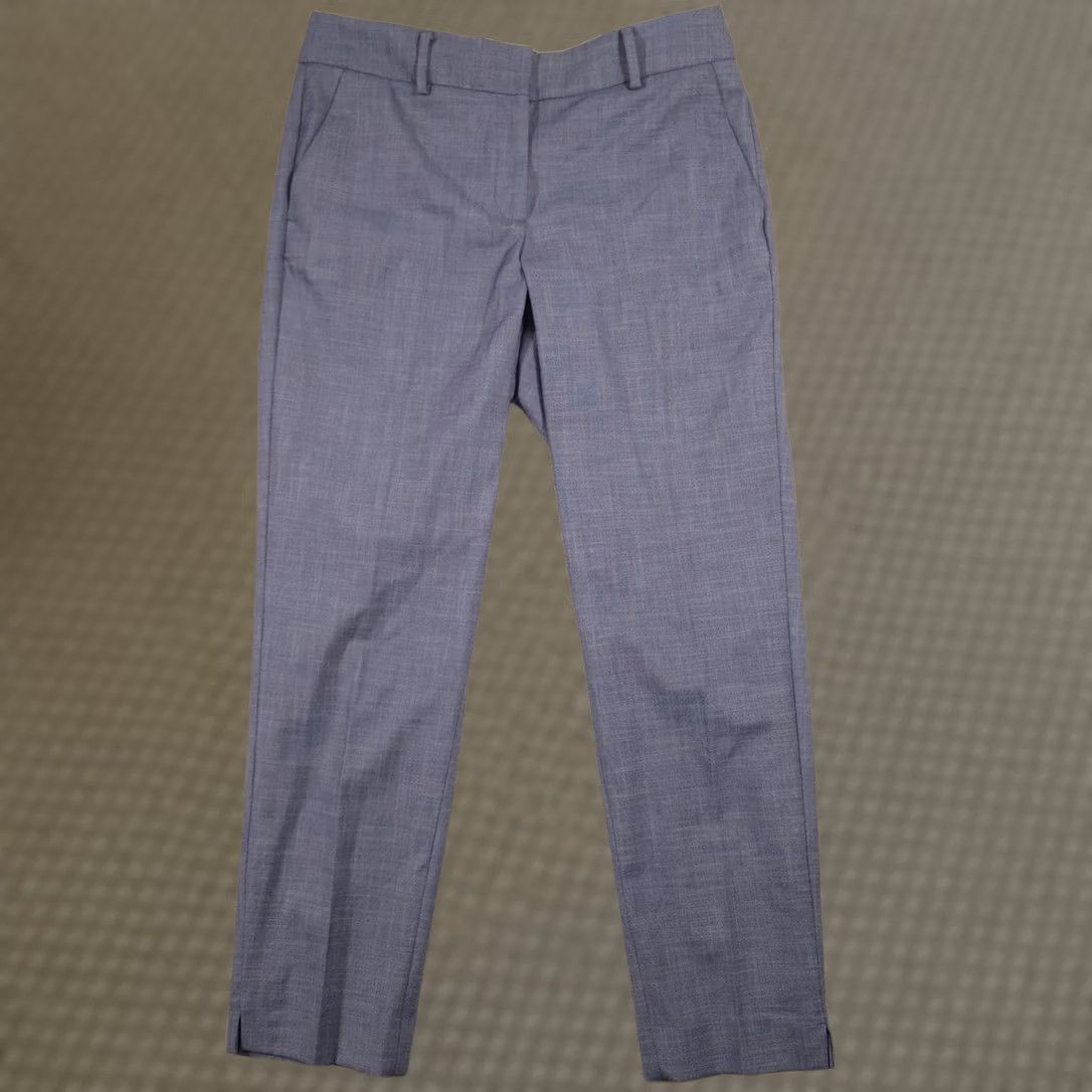 Talbots Talbots Pants Womens 10 Gray Hampshire Ankle Twill Slim Zip Stretch Work Size 32" / US 10 / IT 46 - 1 Thumbnail
