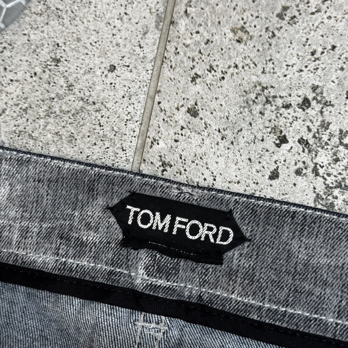 Tom Ford Tom Ford Women's Zipped Velour Gray Jeans Pants Size 28" / US 6 / IT 42 - 8 Thumbnail