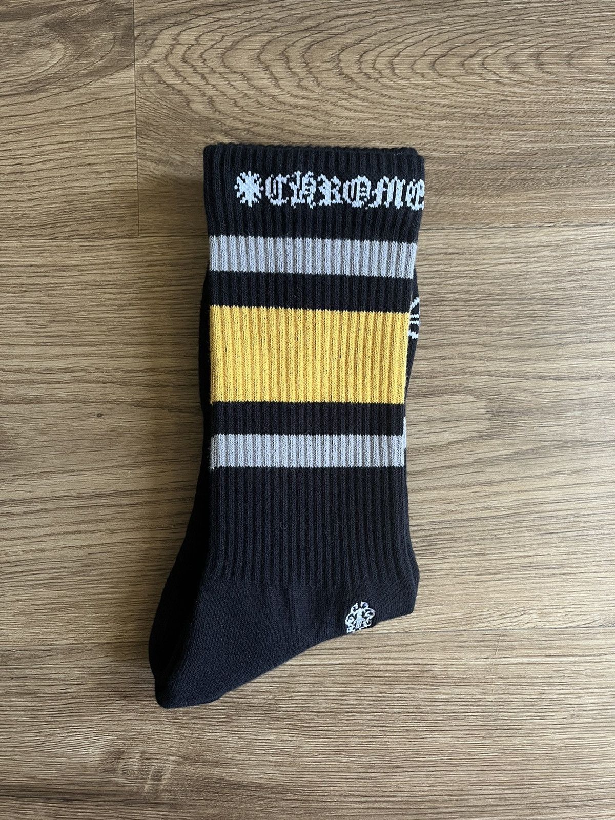 Chrome Hearts Chrome Hearts Sports Socks Black Yellow Size Medium
