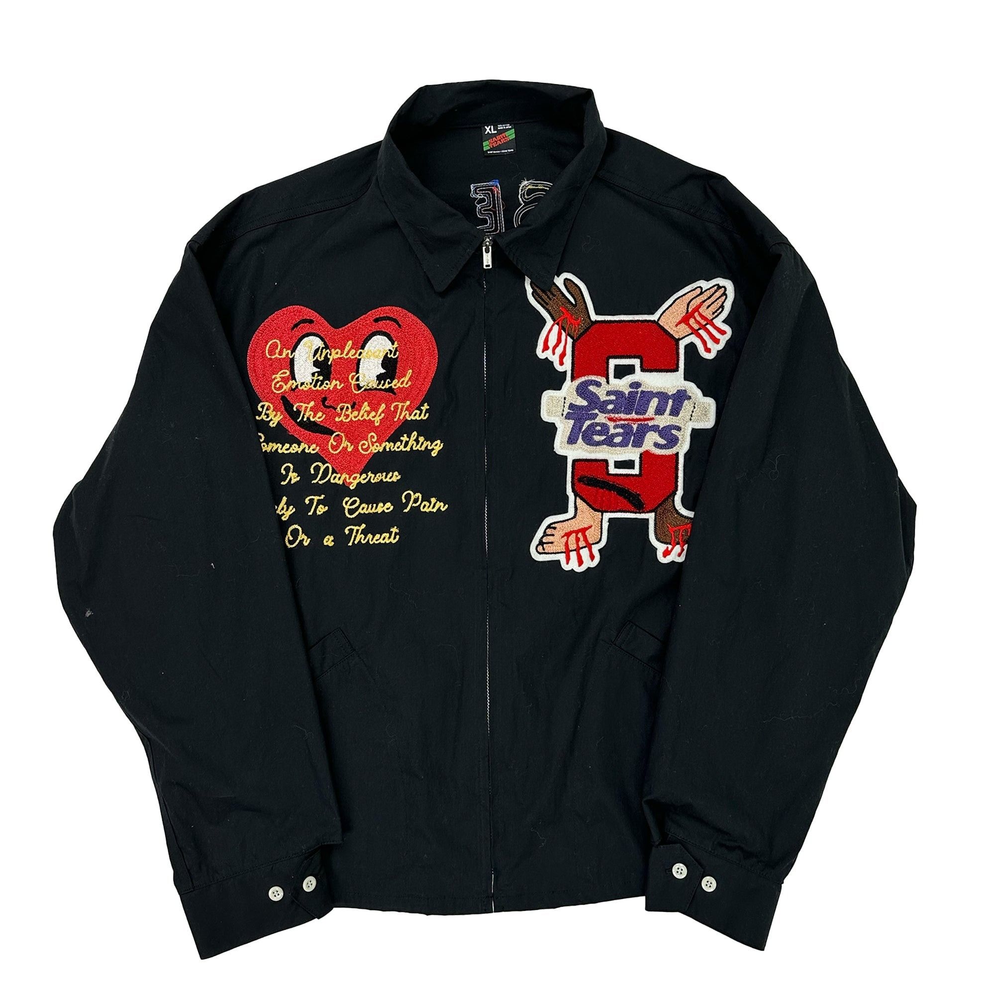 Saint Michael SAINT TEARS 'CHOSE YOUR SAVIOR' CHAIN-STITCHED COACH JACKET Size US XL / EU 56 / 4 - 3 Thumbnail