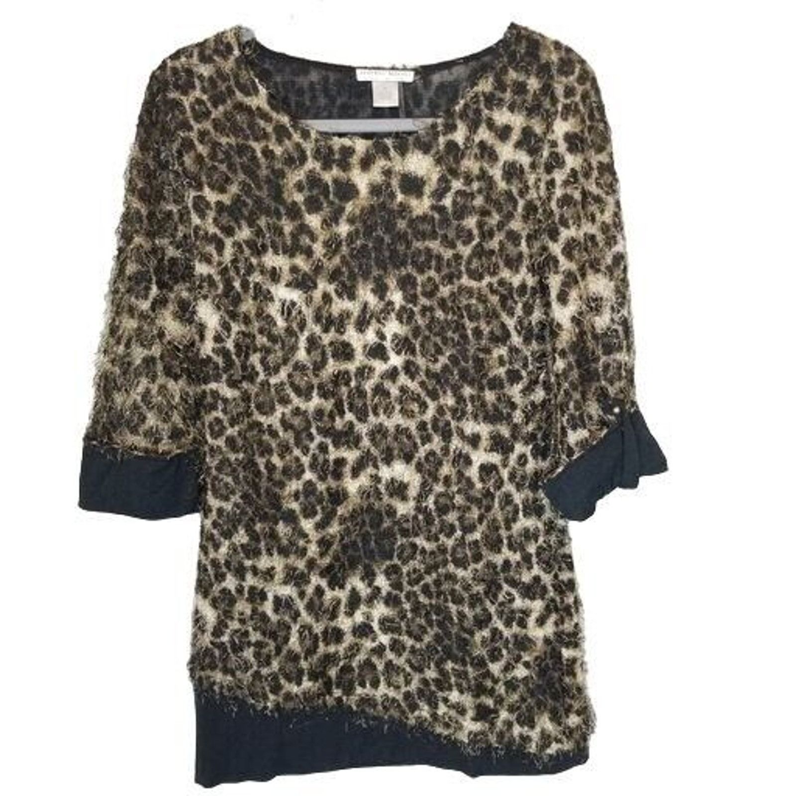 Alberto Alberto Makali Leopard Print Sweater Eyelash Size M Artsy Size M / US 6-8 / IT 42-44 - 1 Thumbnail