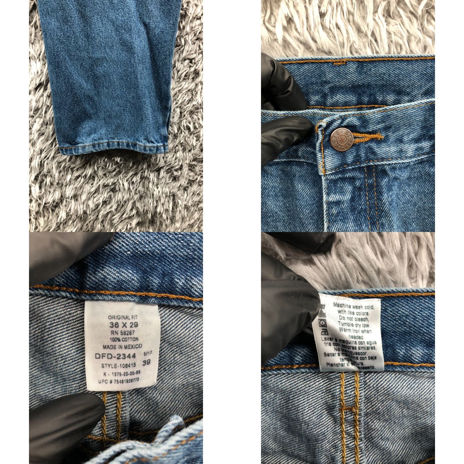 Faded Glory Faded Glory Jeans Mens 36x29 Mid Rise Straight Leg Medium Wash Blue Denim Size US 36 / EU 52 - 8 Thumbnail