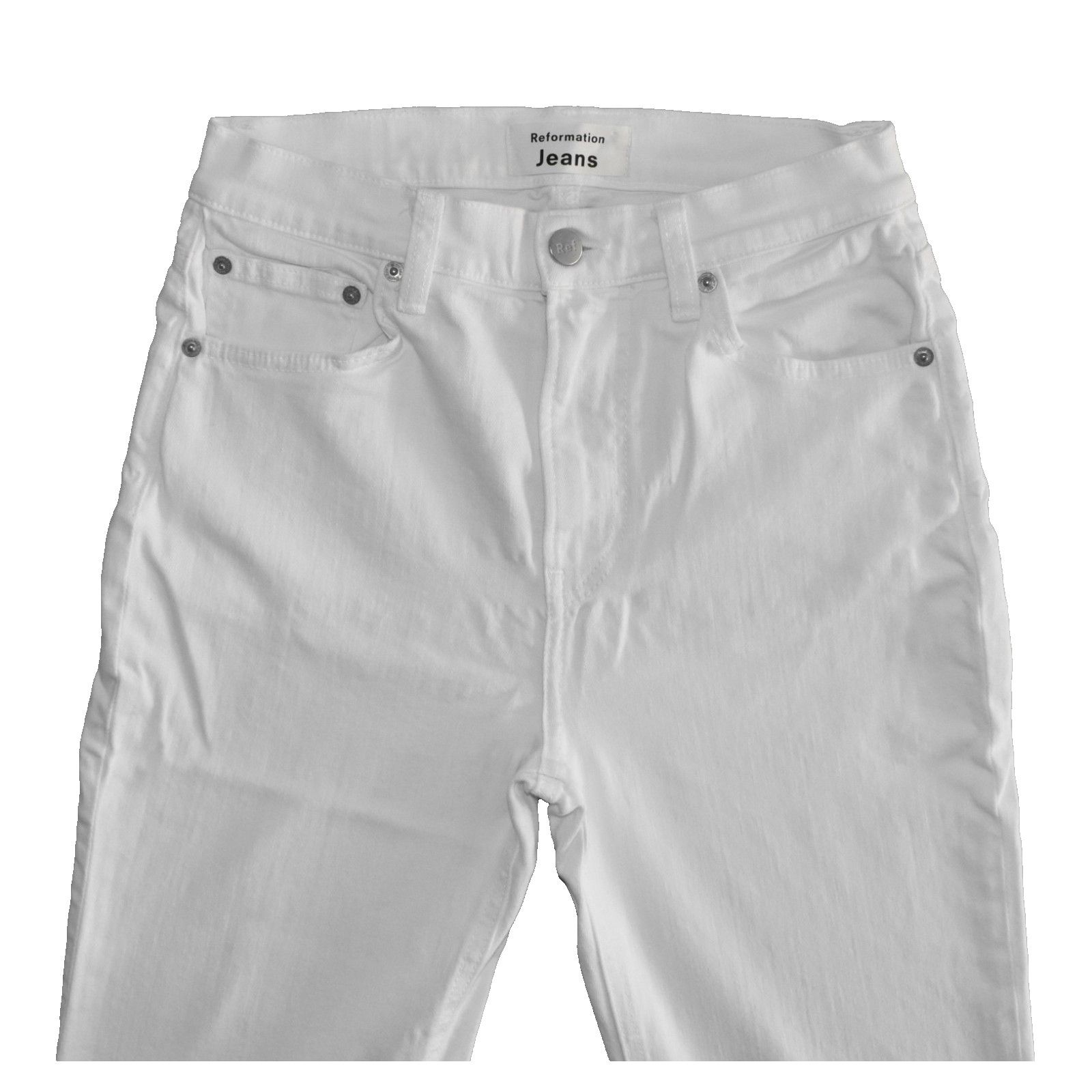 Reformation NEW REFORMATION Liza High White Straight Jeans Size 25 Size 26" / US 2 / IT 38 - 3 Thumbnail
