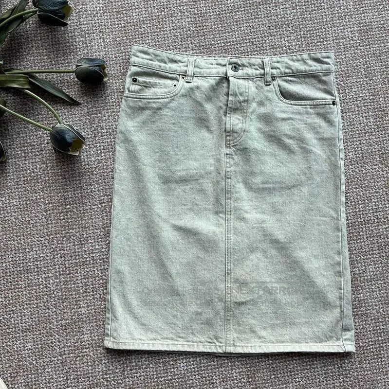 Miu Miu Miu Miu Green Cotton Midi Skirt . Size 23" - 1 Thumbnail
