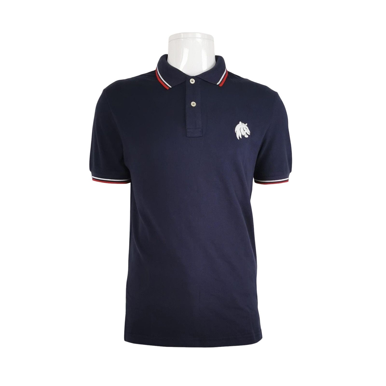 Prada Prada Horse Logo Striped Trim Polo Shirt Size M Size US M / EU 48-50 / 2 - 1 Thumbnail