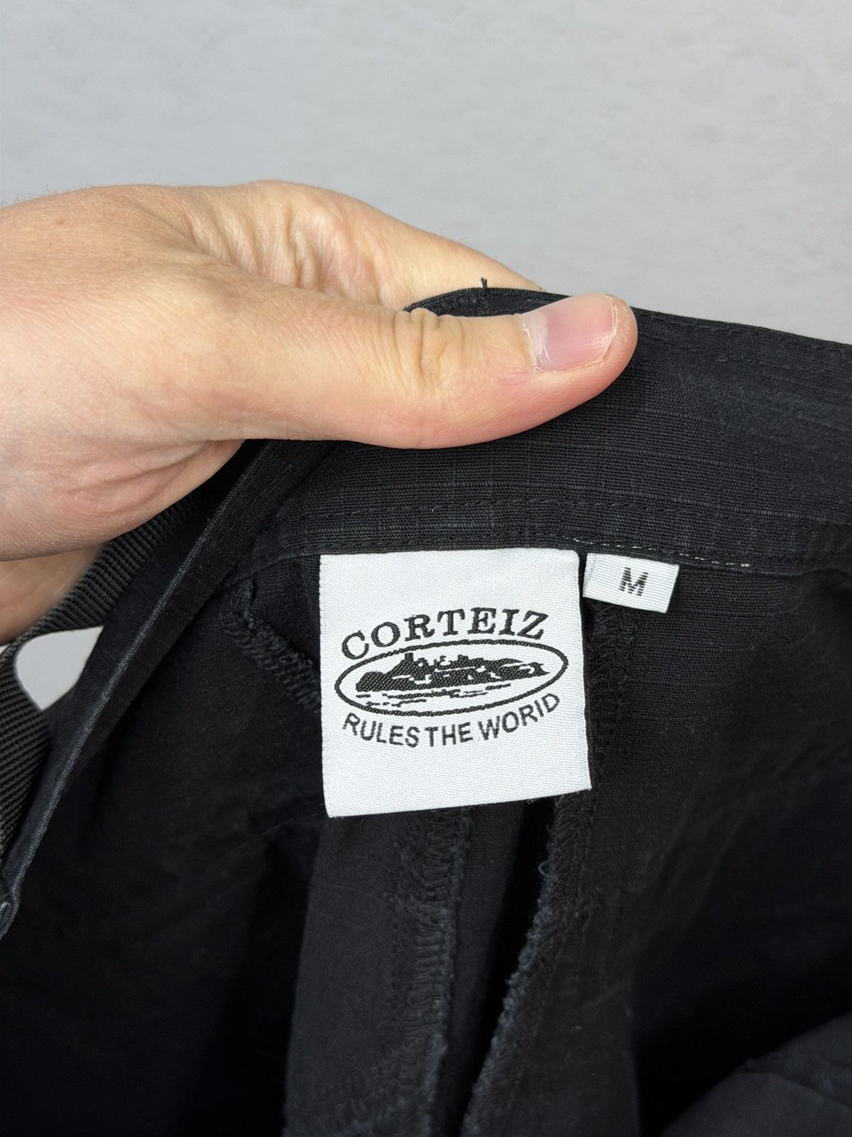 Corteiz Vintage Corteiz Cargo Pants Black Big Logo Size US 33 - 6 Thumbnail