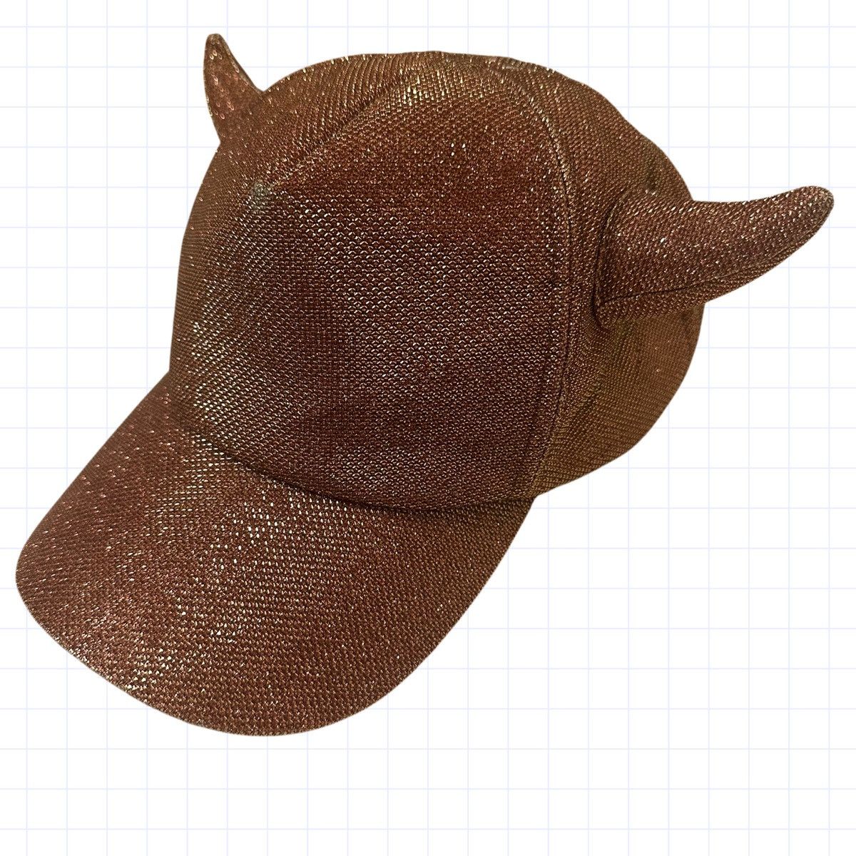 Japanese Brand × KTZ KTZ Runway Horned SnapBack Cap Hat Gold Glitter Shiny Horns Size ONE SIZE - 2 Thumbnail