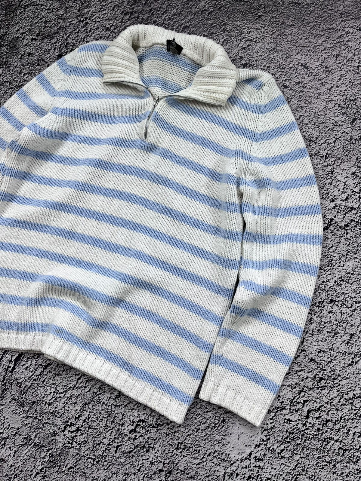 Bogner Vintage Bogner zip soft striped sweater luxury Size S / US 4 / IT 40 - 4 Thumbnail