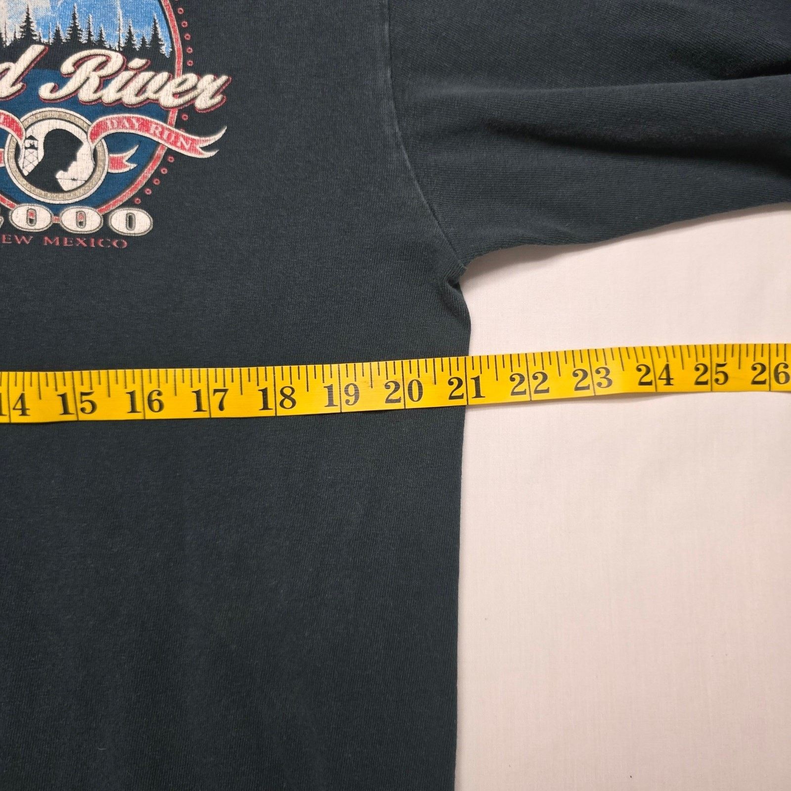 Anvil Vintage Motorcyle Red River New Mexico Biker L Black Tee Size US L / EU 52-54 / 3 - 13 Thumbnail