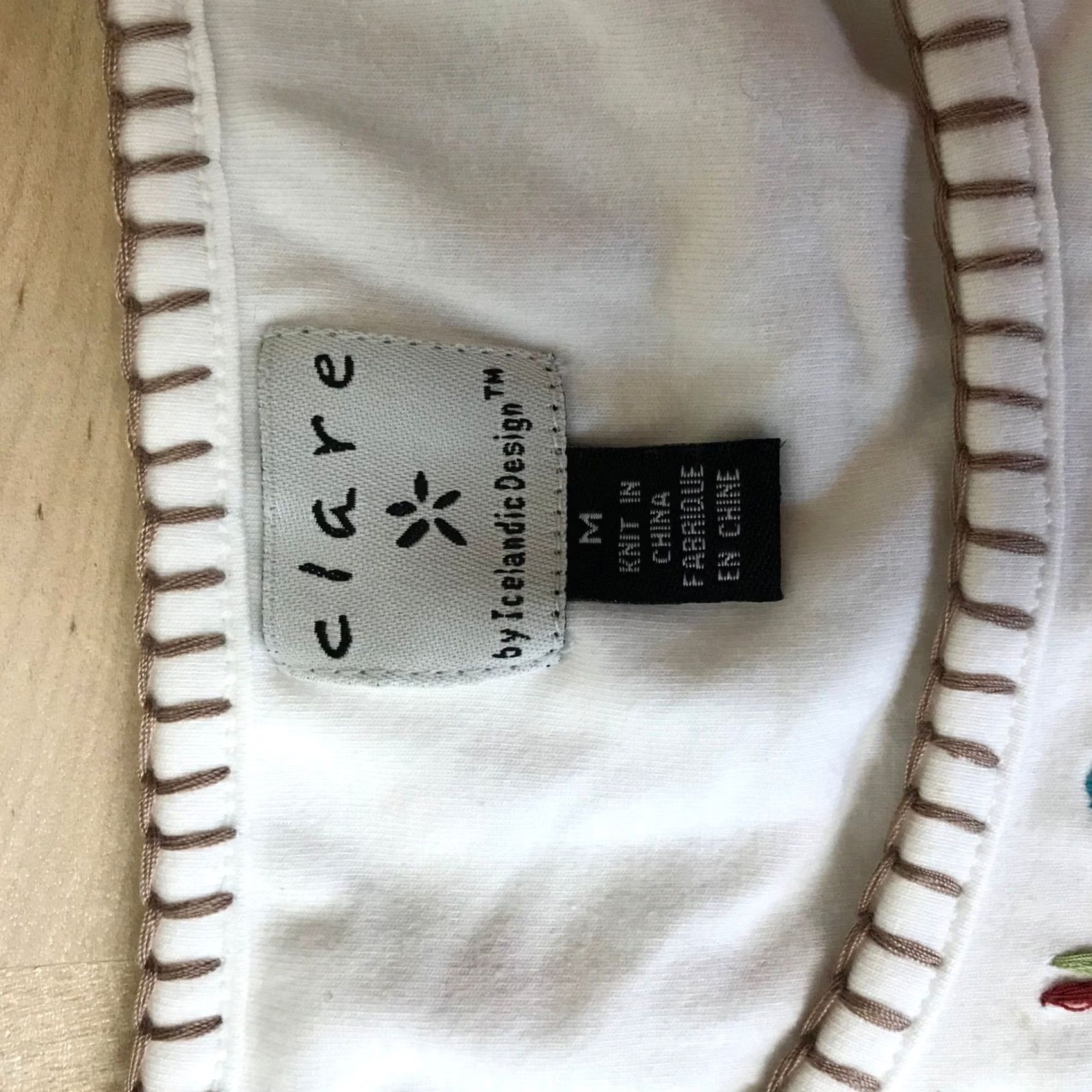 Vintage Clare by Icelandic Design Embroidered Beaded Cotton Knit Top M Size M / US 6-8 / IT 42-44 - 7 Thumbnail