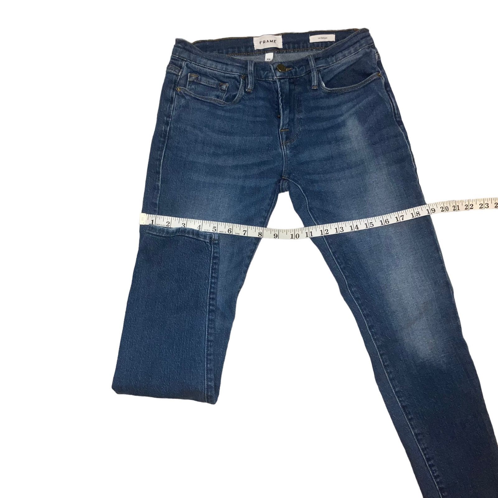 Frame Frame - Le Garcon Boyfriend Jean in Medium Blue-size 24 Size 24" / US 00 / IT 34 - 11 Thumbnail