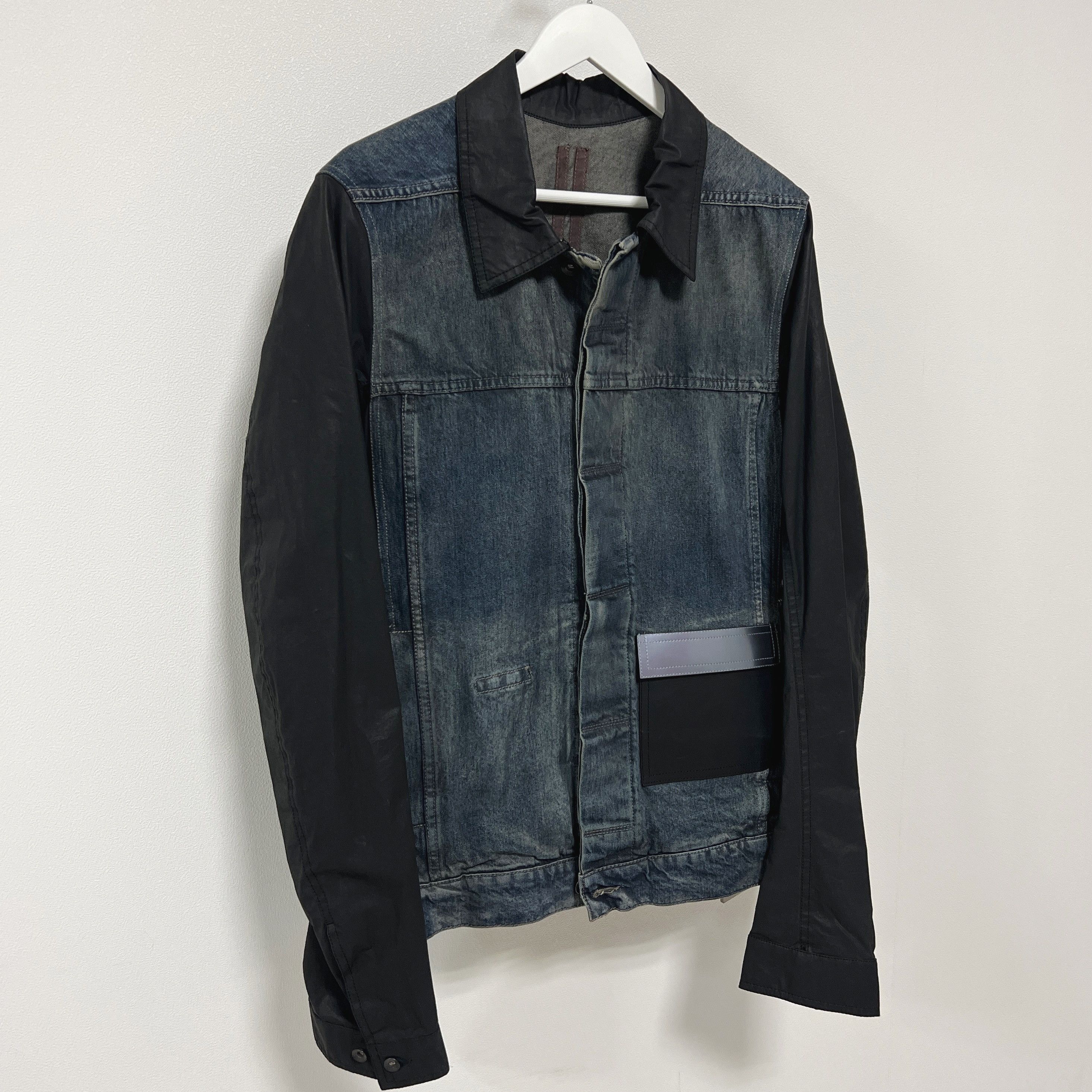 Rick Owens Rick Owens 15SS DRKSHDW Pocket Leather Denim Jacket Size US L / EU 52-54 / 3 - 3 Thumbnail
