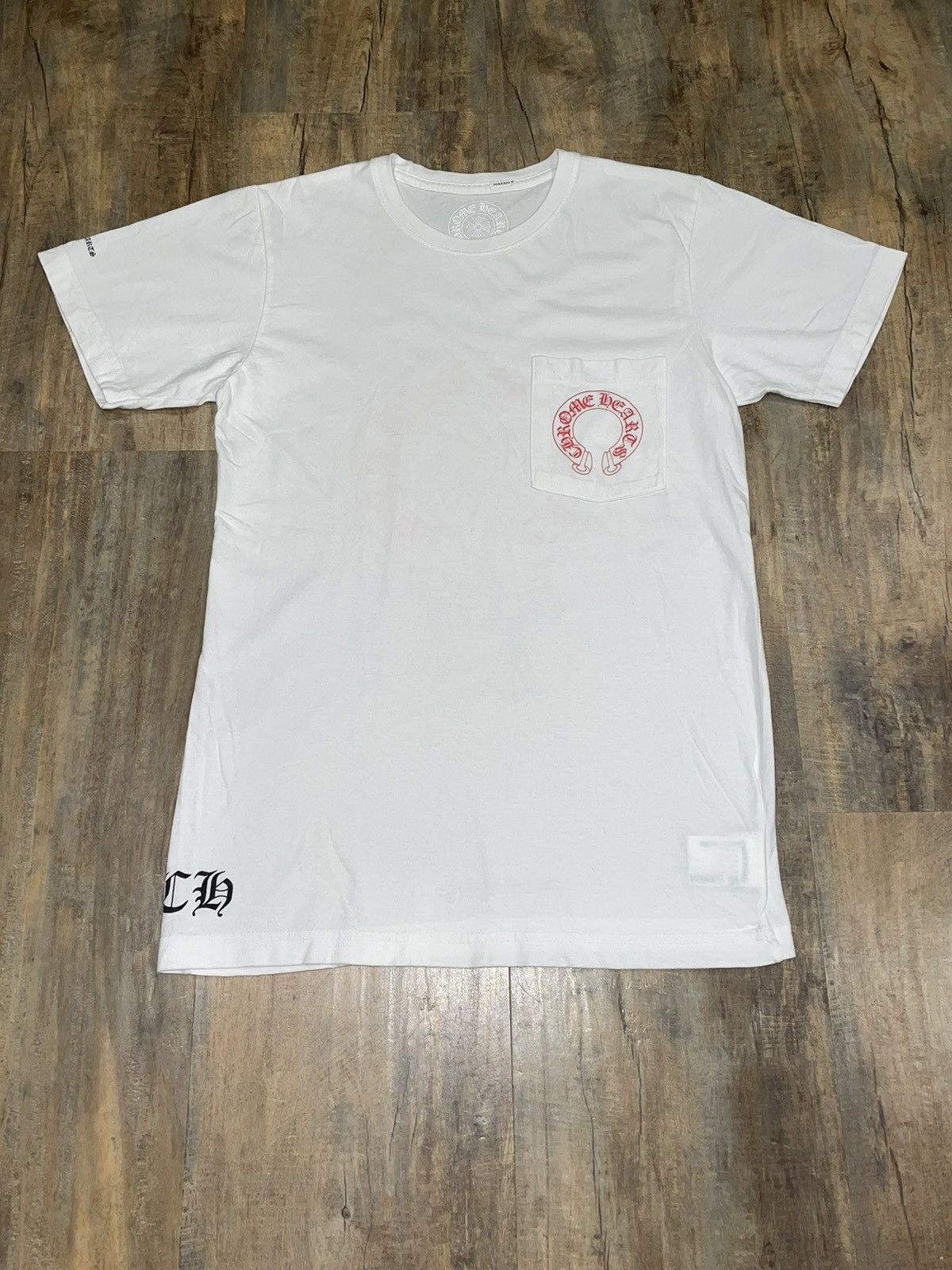Chrome Hearts Chrome Hearts Red Horseshoe Cemetery Cross