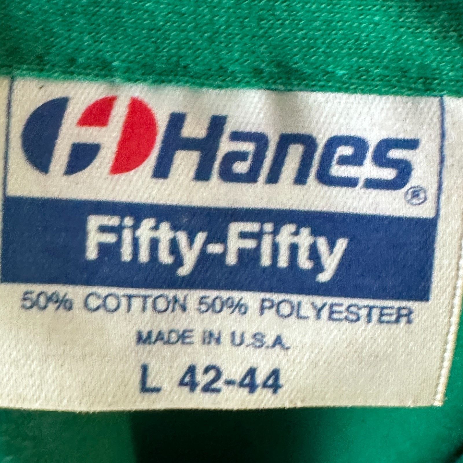 Hanes Vintage Exxon Tiger Breath A Little T-Shirt Men L Green 90s Size US L / EU 52-54 / 3 - 6 Thumbnail