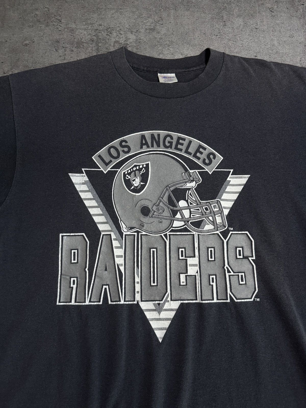 Band Tees × Vintage Los Angeles Raiders NFL Vintage 90s single stitch print tee Size US L / EU 52-54 / 3 - 3 Thumbnail