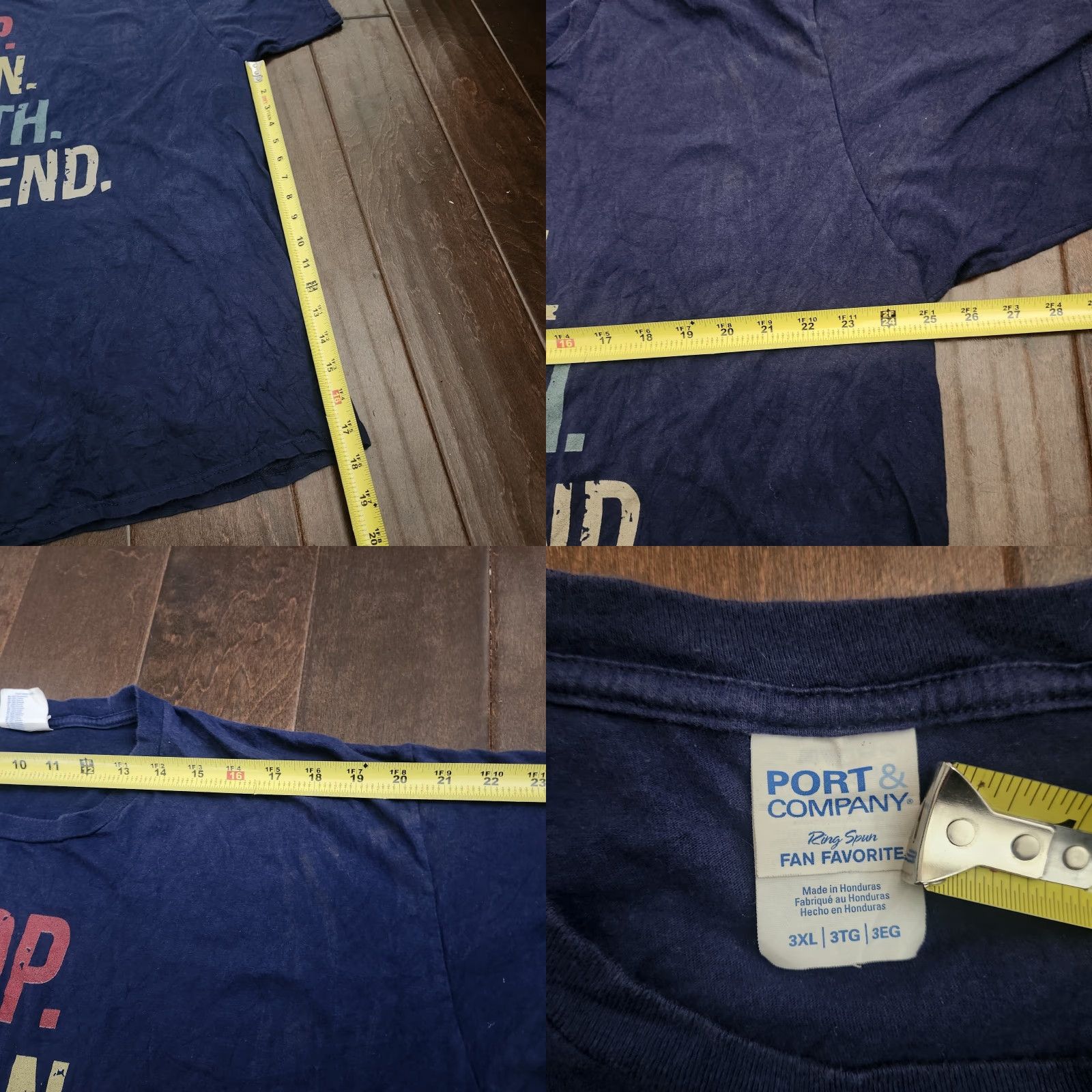 Port & Company VINTAGE Port & Company Pop Pop The Man Myth Legend Mens 3XL Graphic T Shirt Navy Blue Short Sleeve Crew Neck Funny Cotton Size US XXL / EU 58 / 5 - 8 Thumbnail