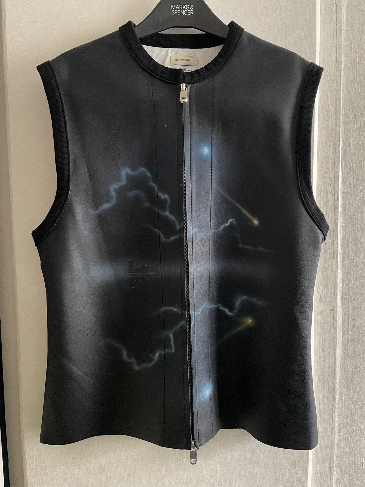 Stefan Cooke *SAMPLE* Stefan Cooke x Will Bond Airbrushed Leather Vest Size US M / EU 48-50 / 2 - 1 Thumbnail