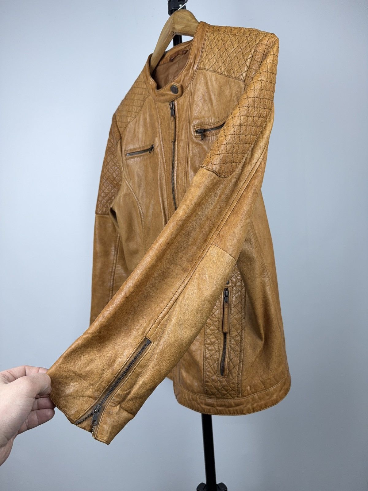 Genuine Leather Archive Y2K Leather Biker Moto Avant Garde Jacket Cafe Racer Size L / US 10 / IT 46 - 6 Thumbnail