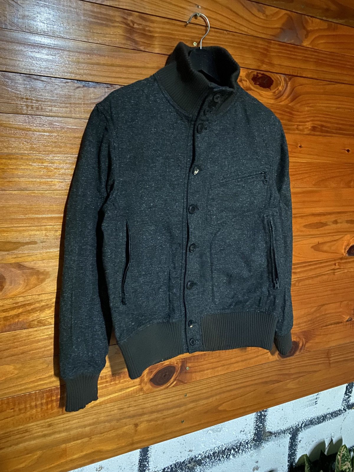 Schott Vintage Schott Wool Bomber Jacket Charcoal Ribbed Collar Size US M / EU 48-50 / 2 - 5 Thumbnail