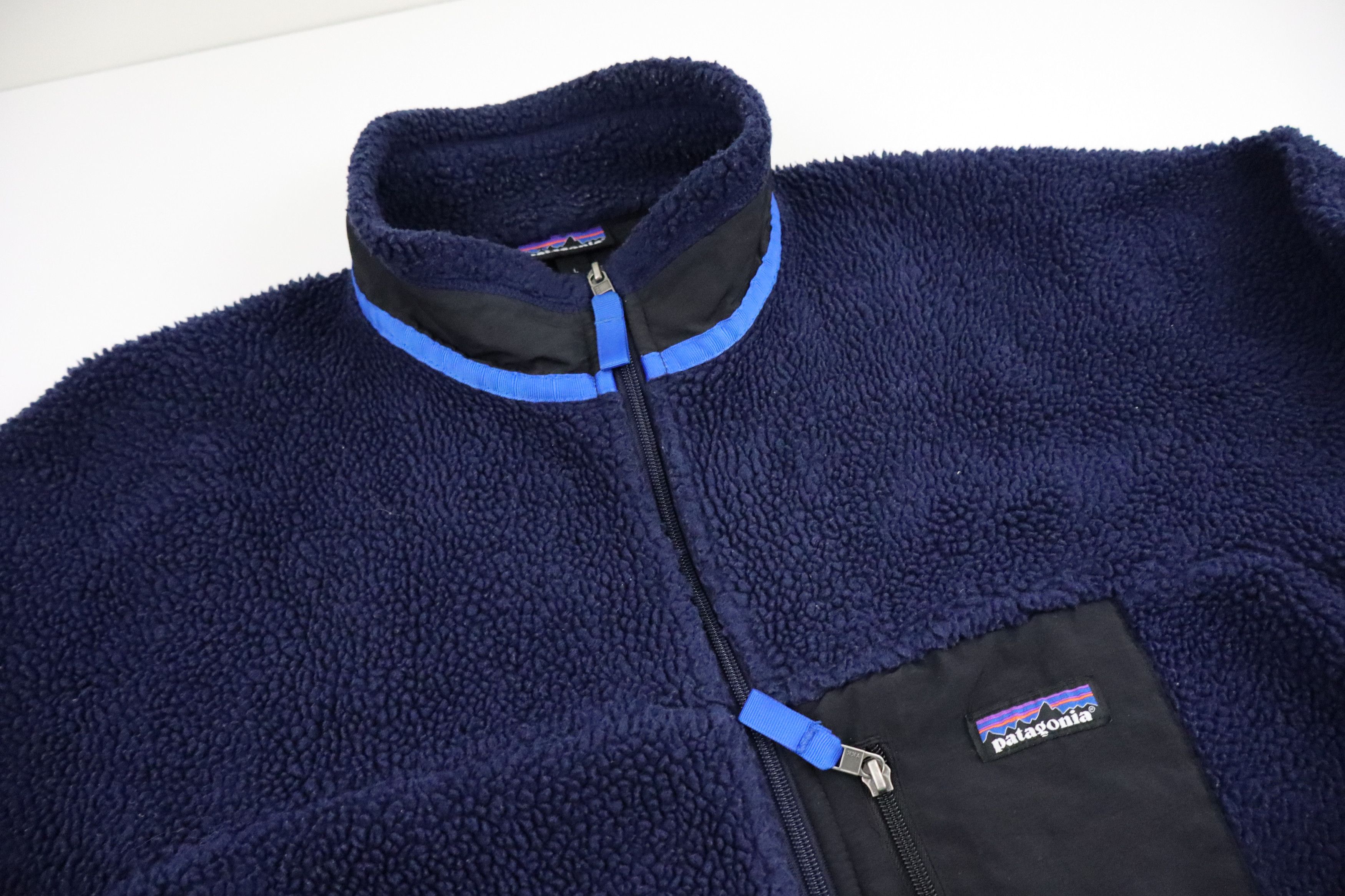 Carhartt × Patagonia × Supreme Patagonia Deep Pile Retro X Navy Y2K Fleece Jacket Large Size US L / EU 52-54 / 3 - 4 Thumbnail