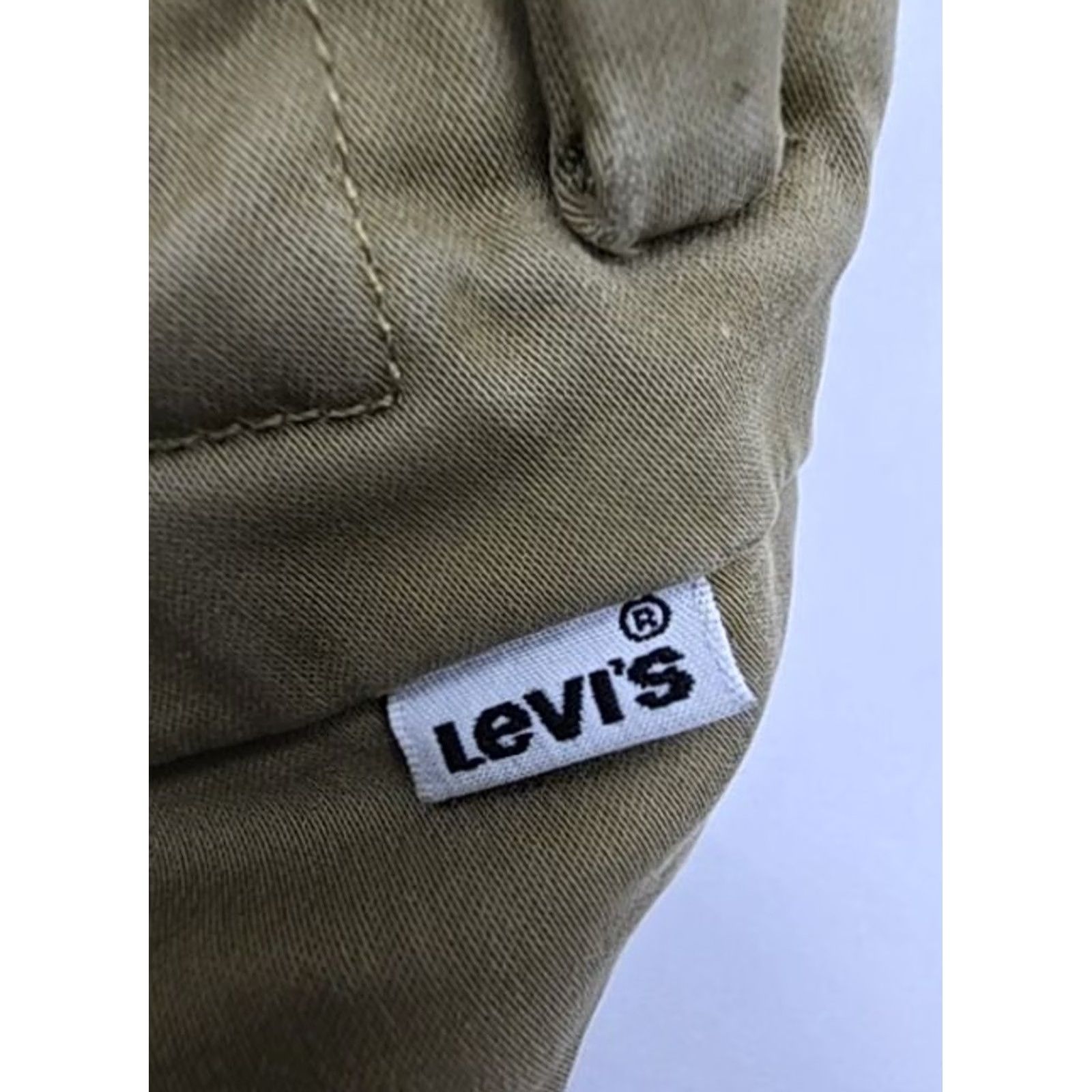 Vintage Levi Strauss Men Khaki Straight Jeans 31x32 Regular Button 5-Pocket Size US 31 - 6 Thumbnail