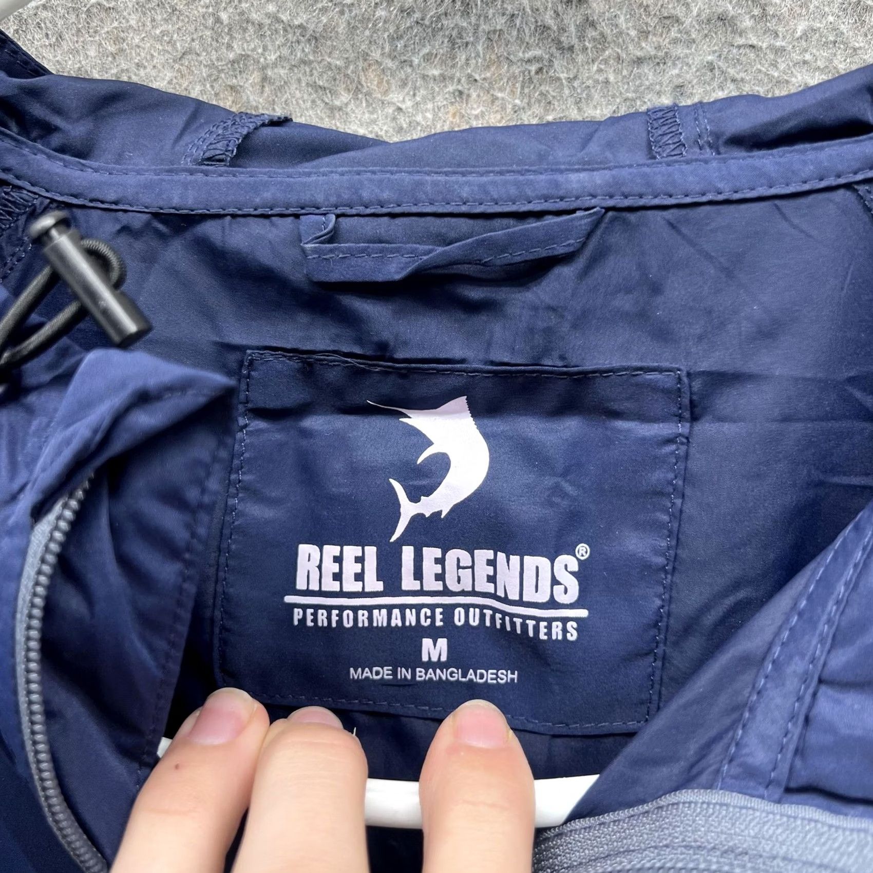 Vintage Reel Legends Jacket Mens M Blue Hooded Full Zip Windbreaker Fishing Size US M / EU 48-50 / 2 - 5 Thumbnail
