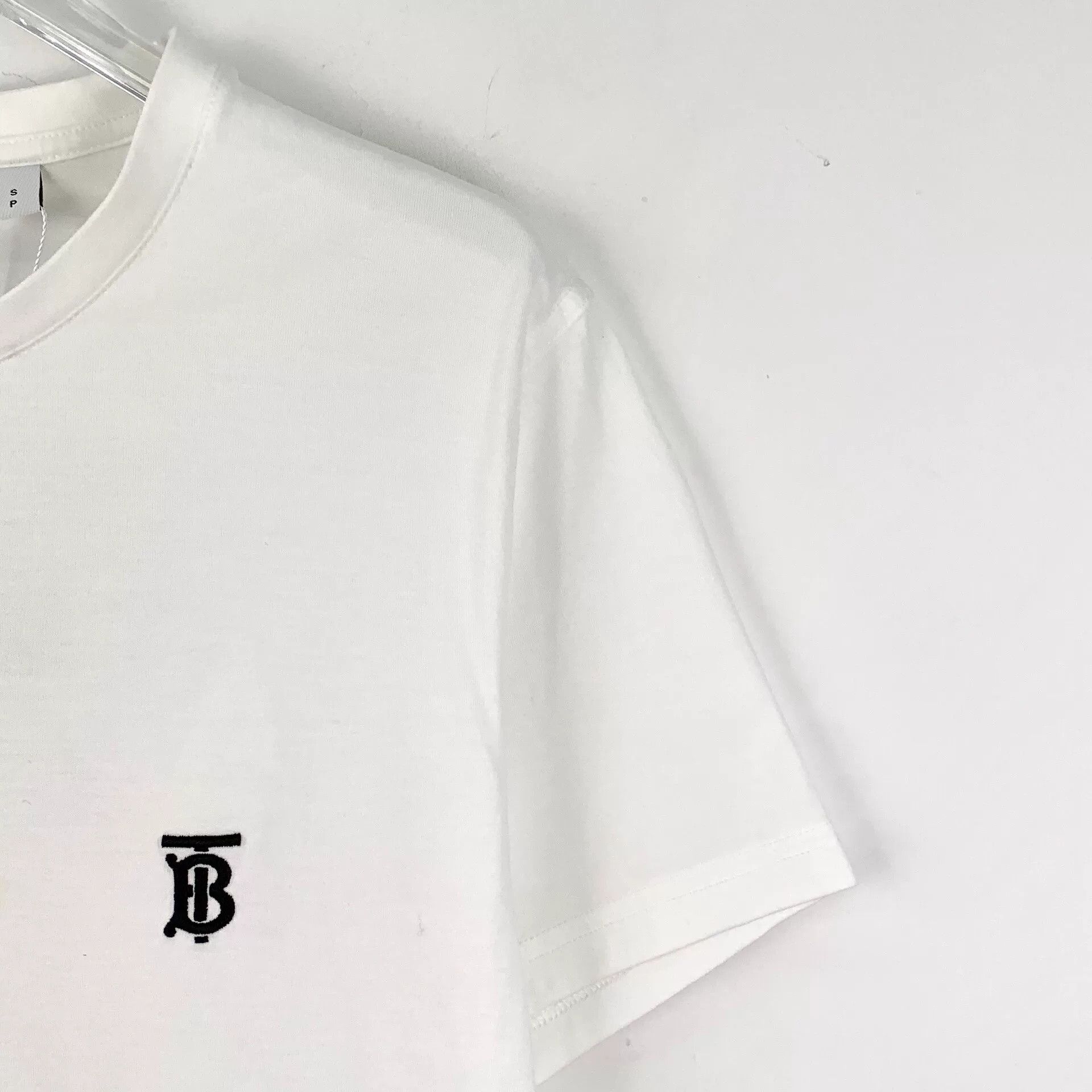 Burberry Burberry White TB Embroidered Cotton T-Shirt Size US S / EU 44-46 / 1 - 3 Thumbnail